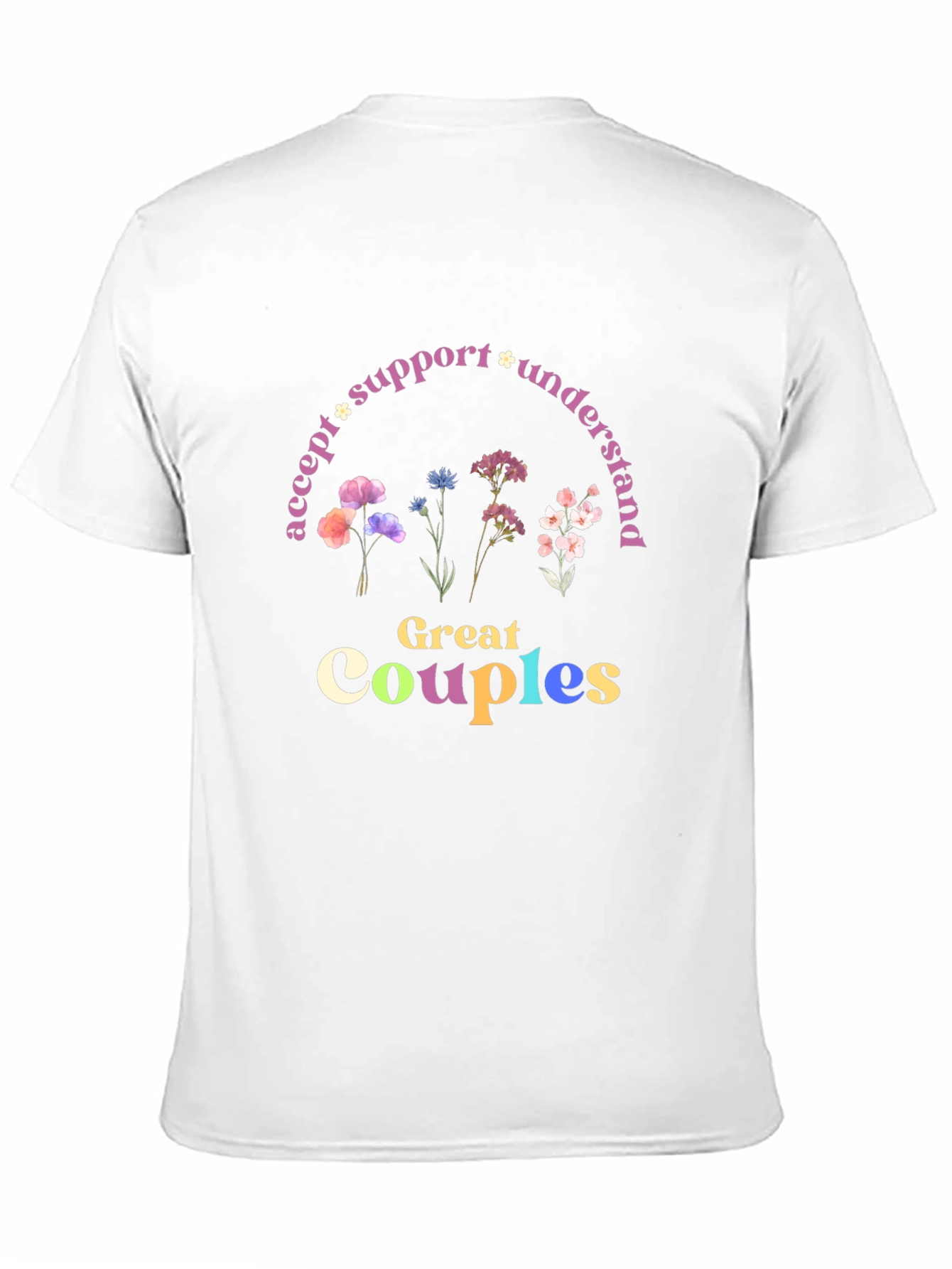 Accept Support Understand - Couples T-Shirt