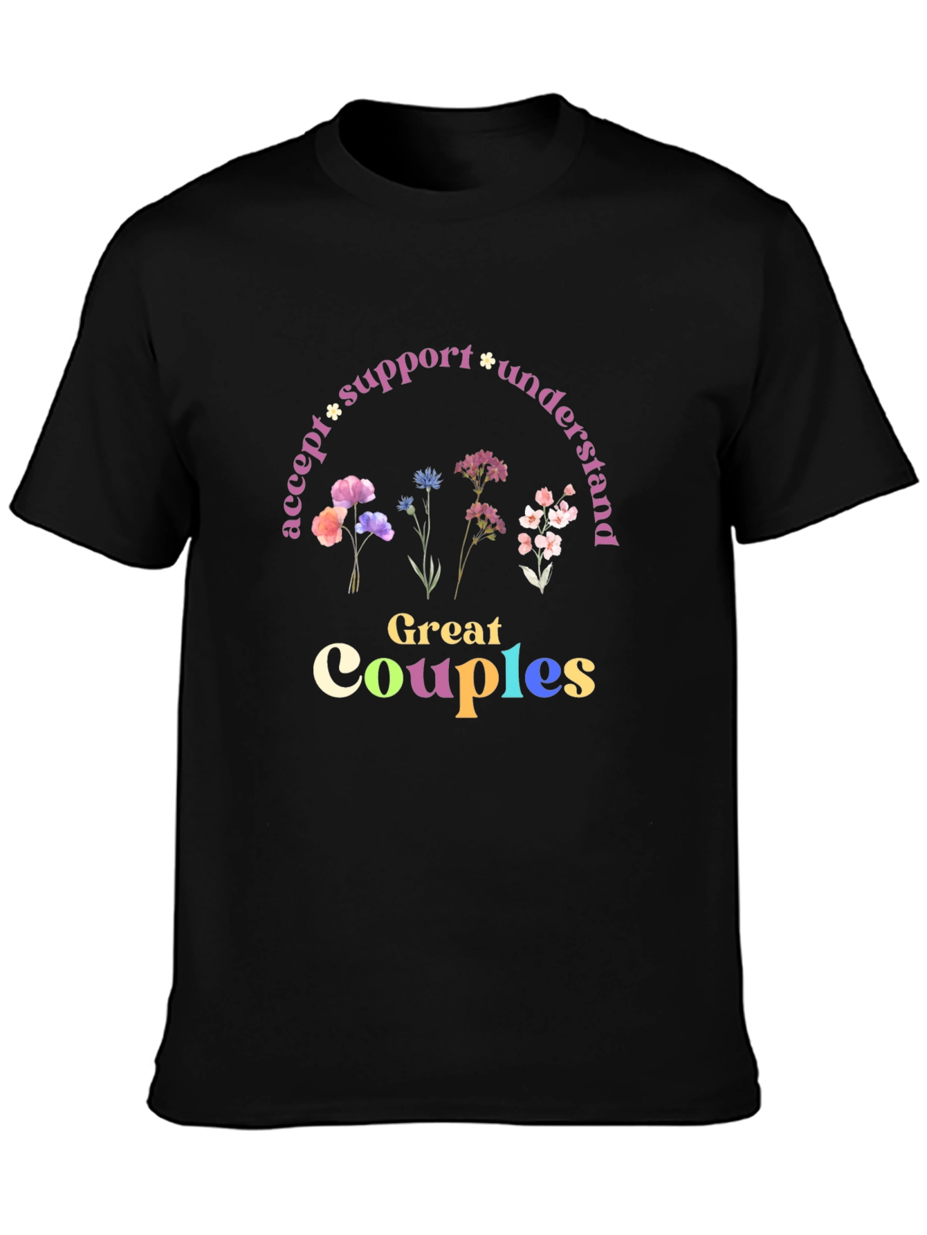 Accept Support Understand - Couples T-Shirt