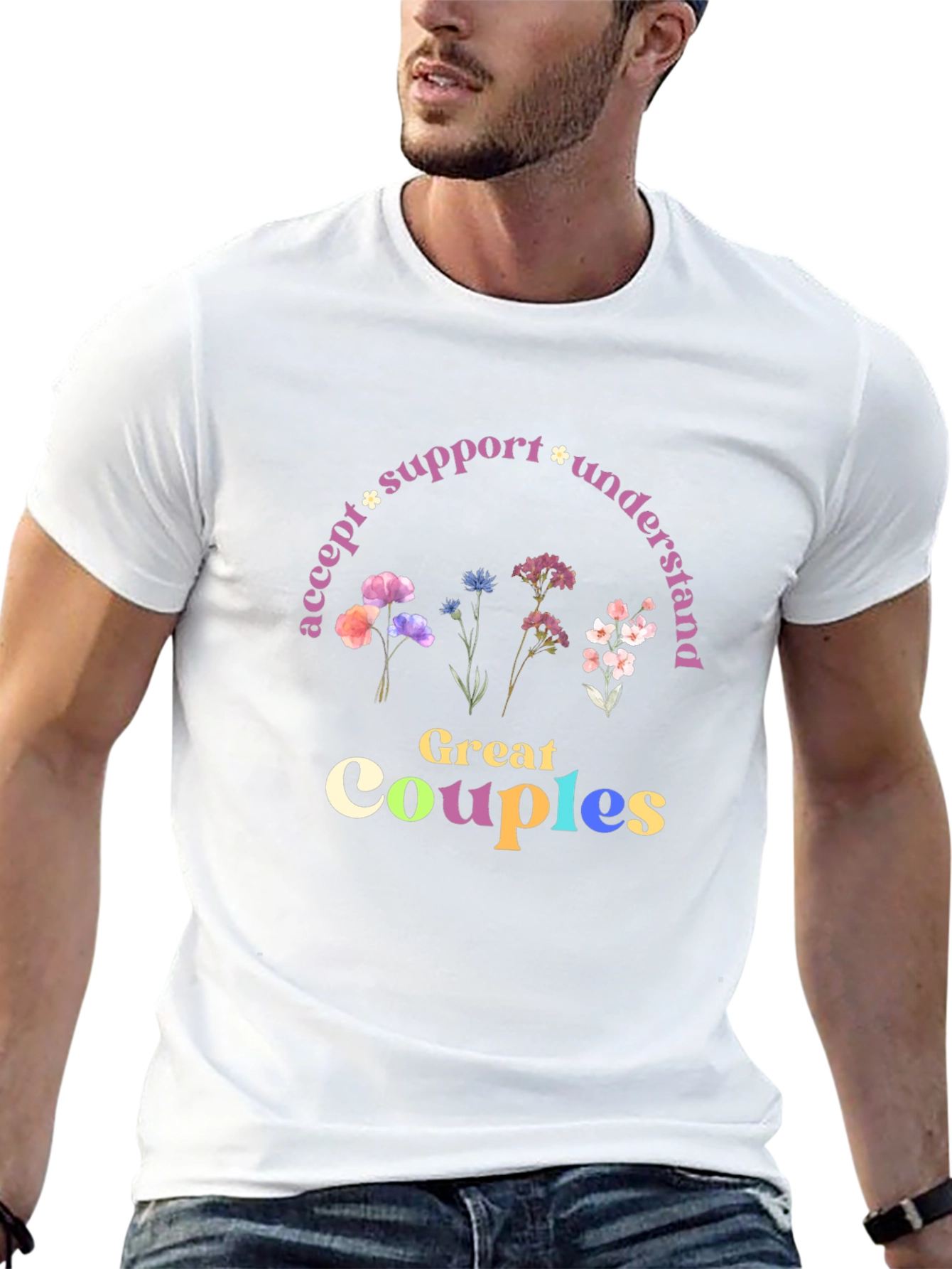 Accept Support Understand - Couples T-Shirt