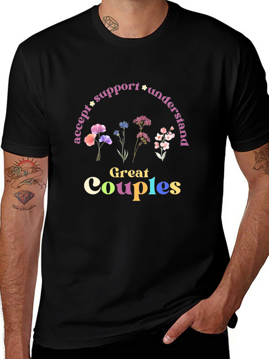 Accept Support Understand - Couples T-Shirt