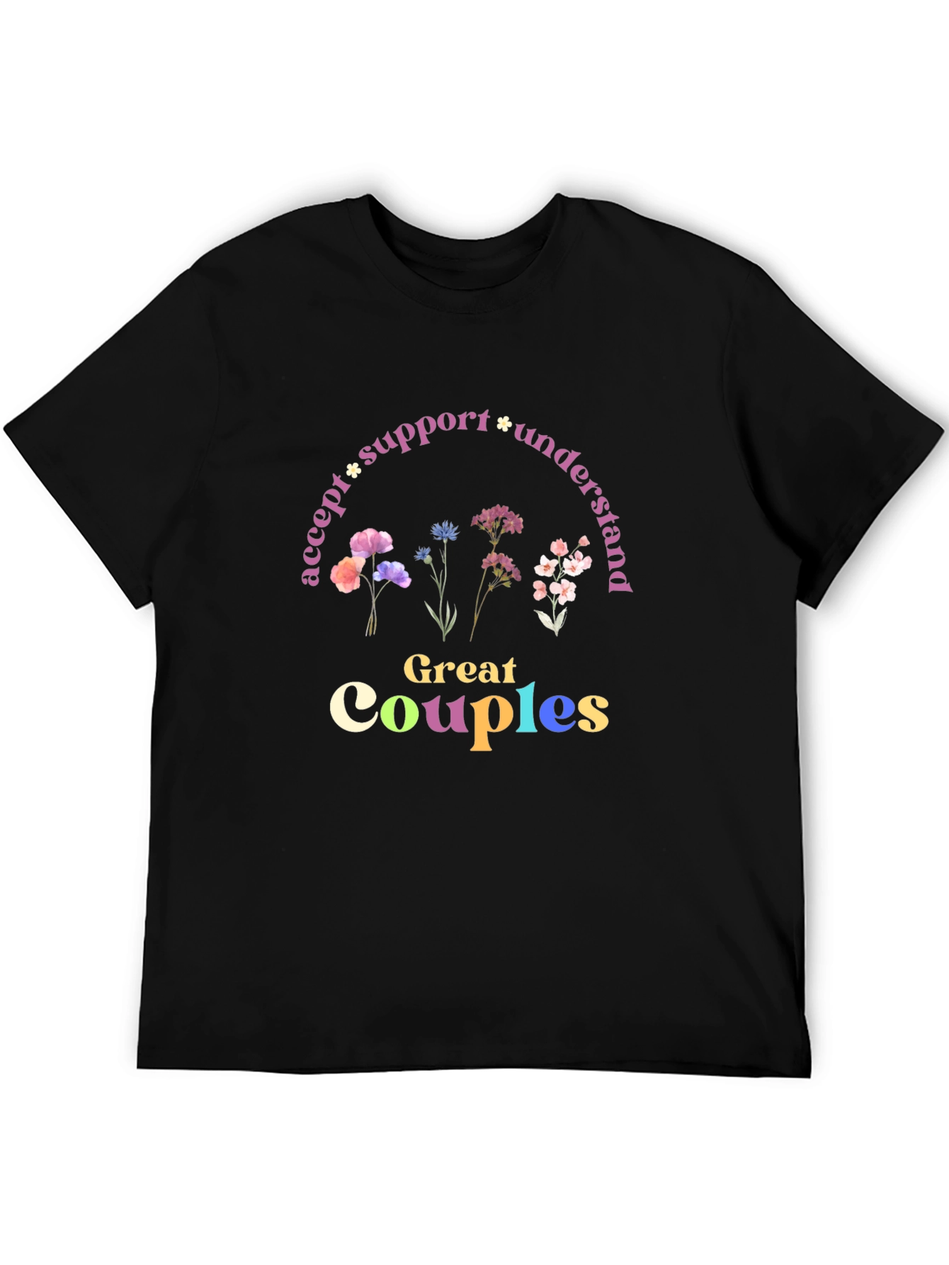 Accept Support Understand - Couples T-Shirt