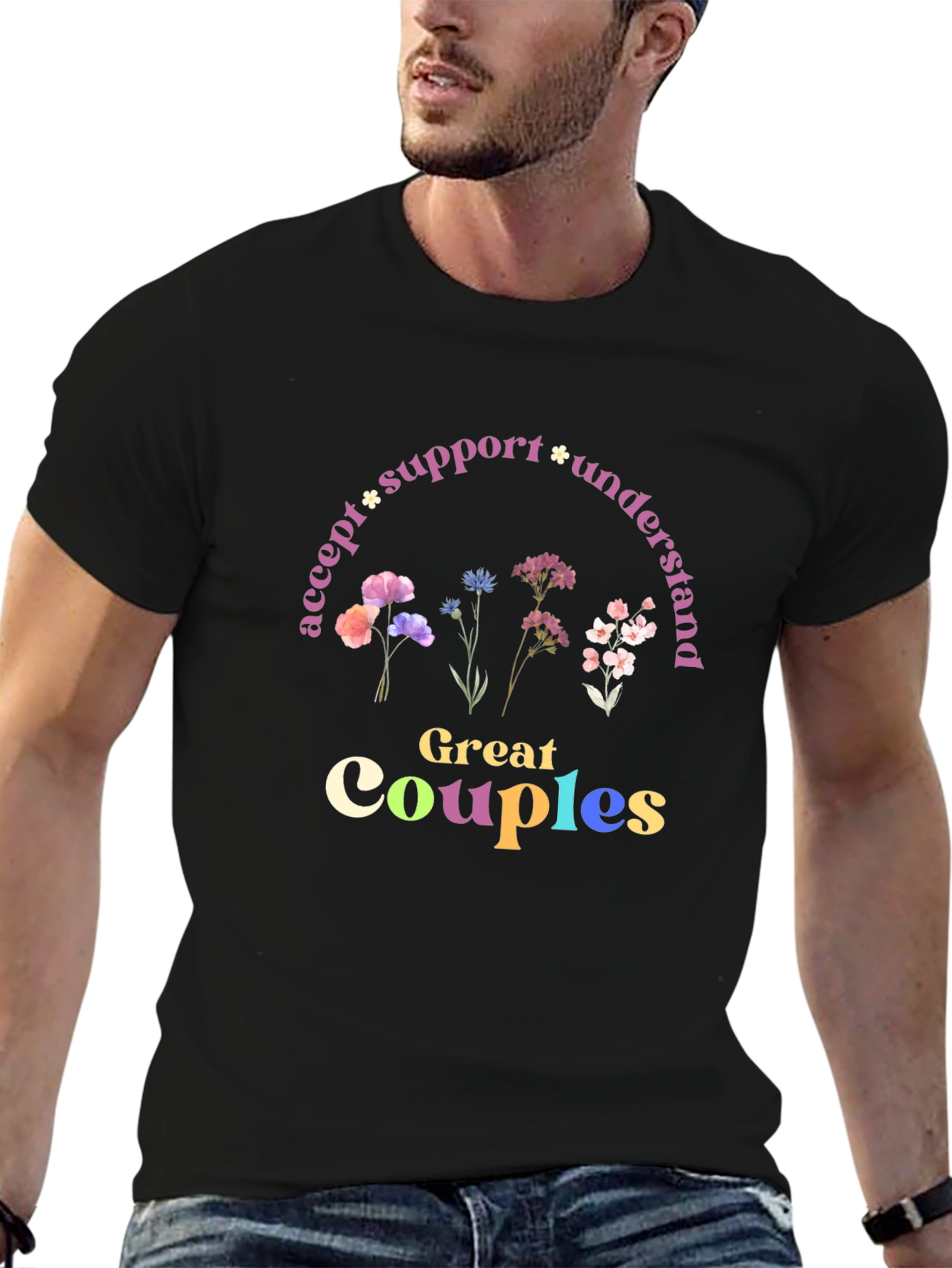 Accept Support Understand - Couples T-Shirt