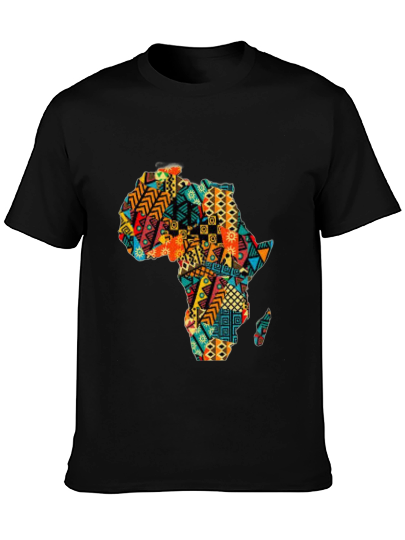 Africa Print Black T-Shirt