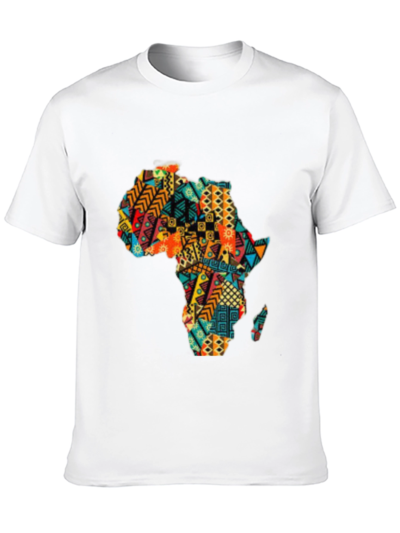 Africa Print Black T-Shirt