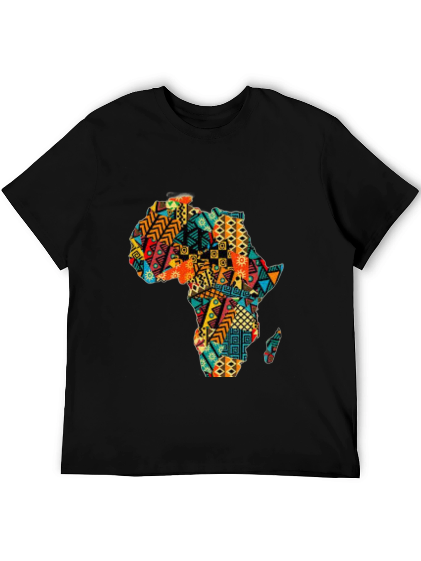 Africa Print Black T-Shirt