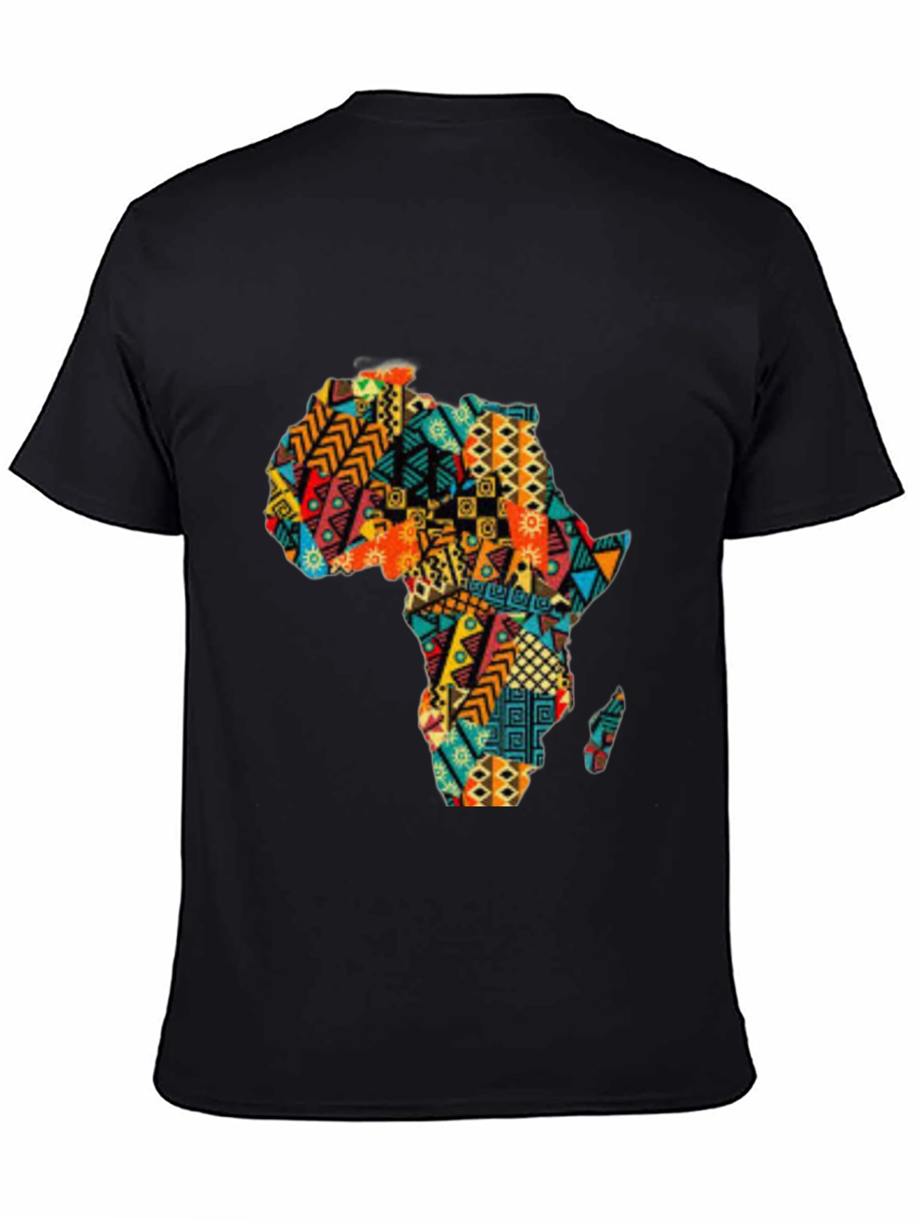 Africa Print Black T-Shirt