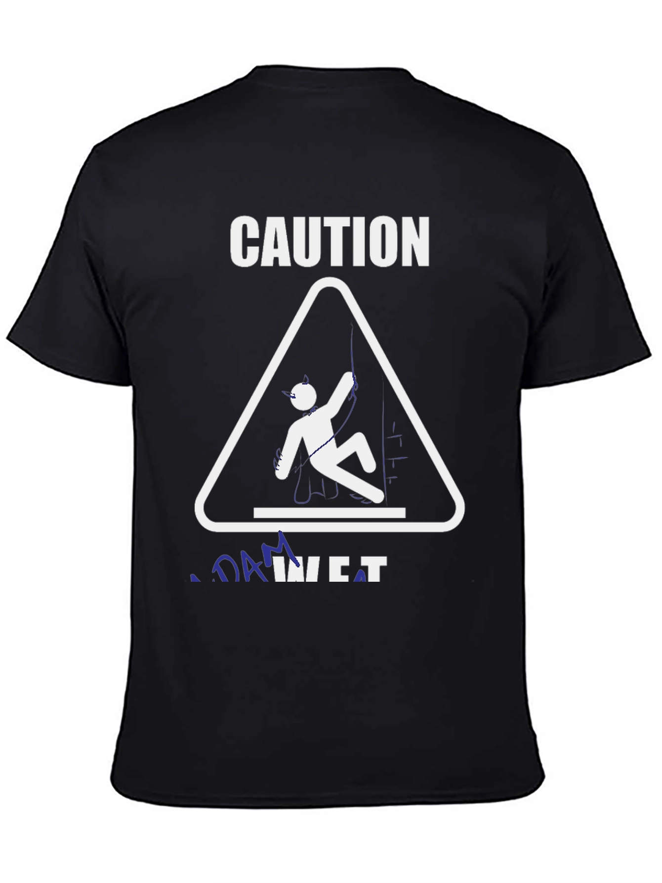 Caution Rock Climbing Black Graphic T-Shirt