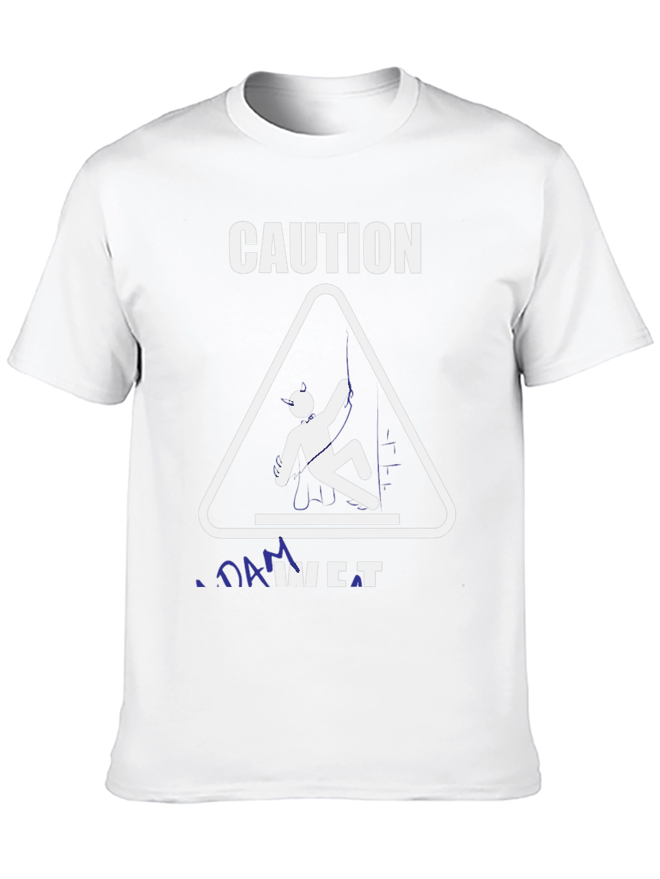 Caution Rock Climbing Black Graphic T-Shirt