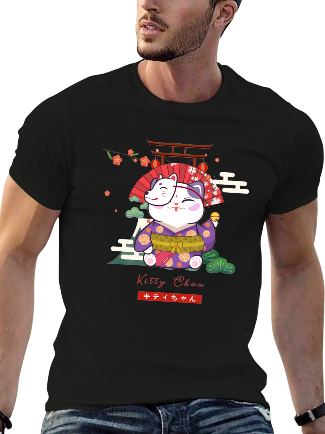 Kitty Chan T-Shirt - Maneki Neko Japanese Design