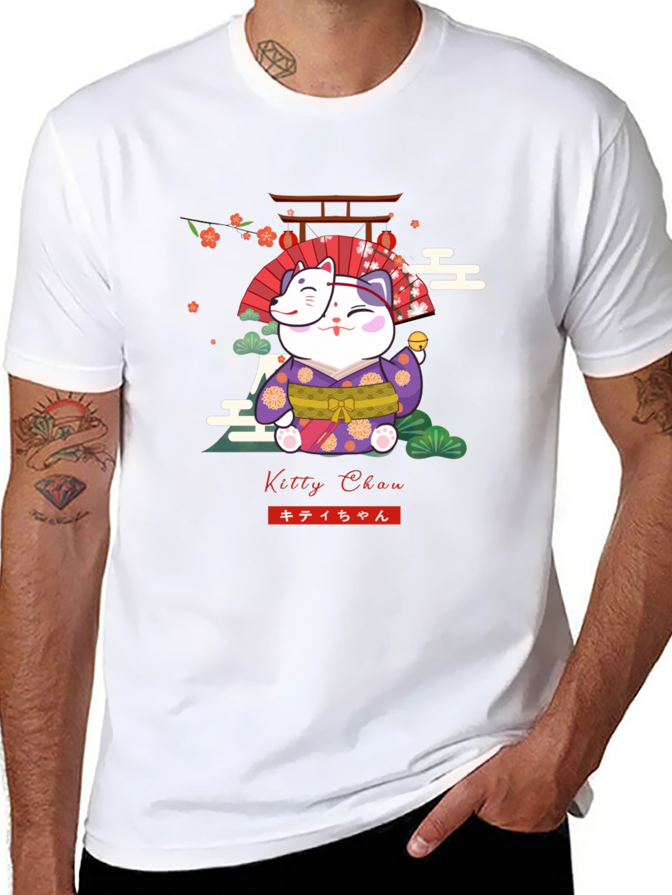 Kitty Chan T-Shirt - Maneki Neko Japanese Design