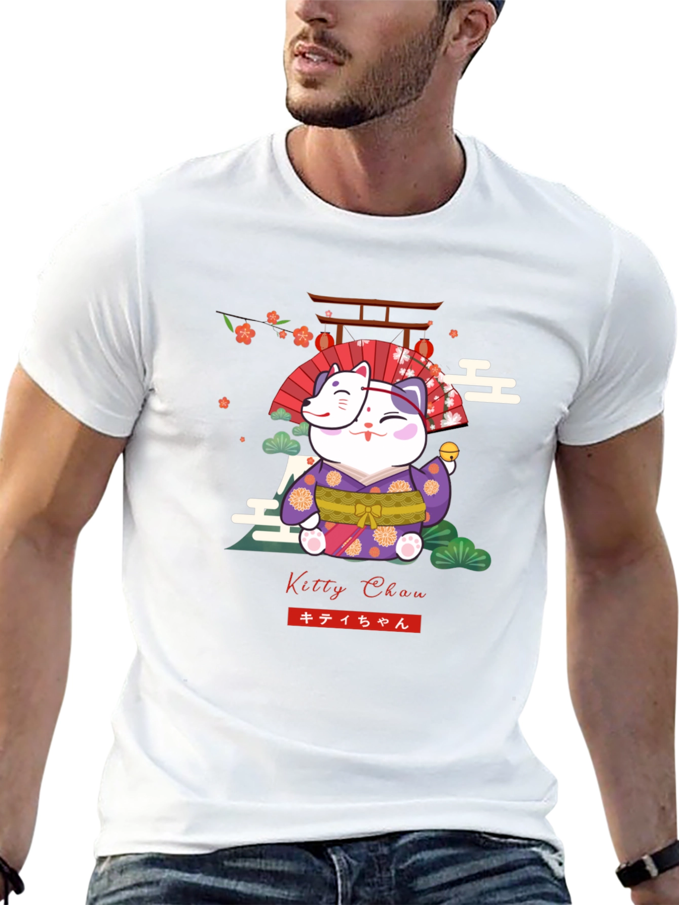 Kitty Chan T-Shirt - Maneki Neko Japanese Design
