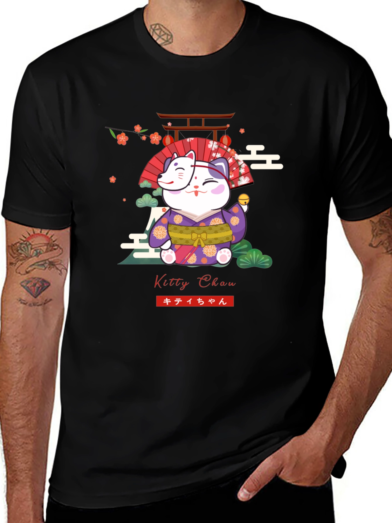 Kitty Chan T-Shirt - Maneki Neko Japanese Design