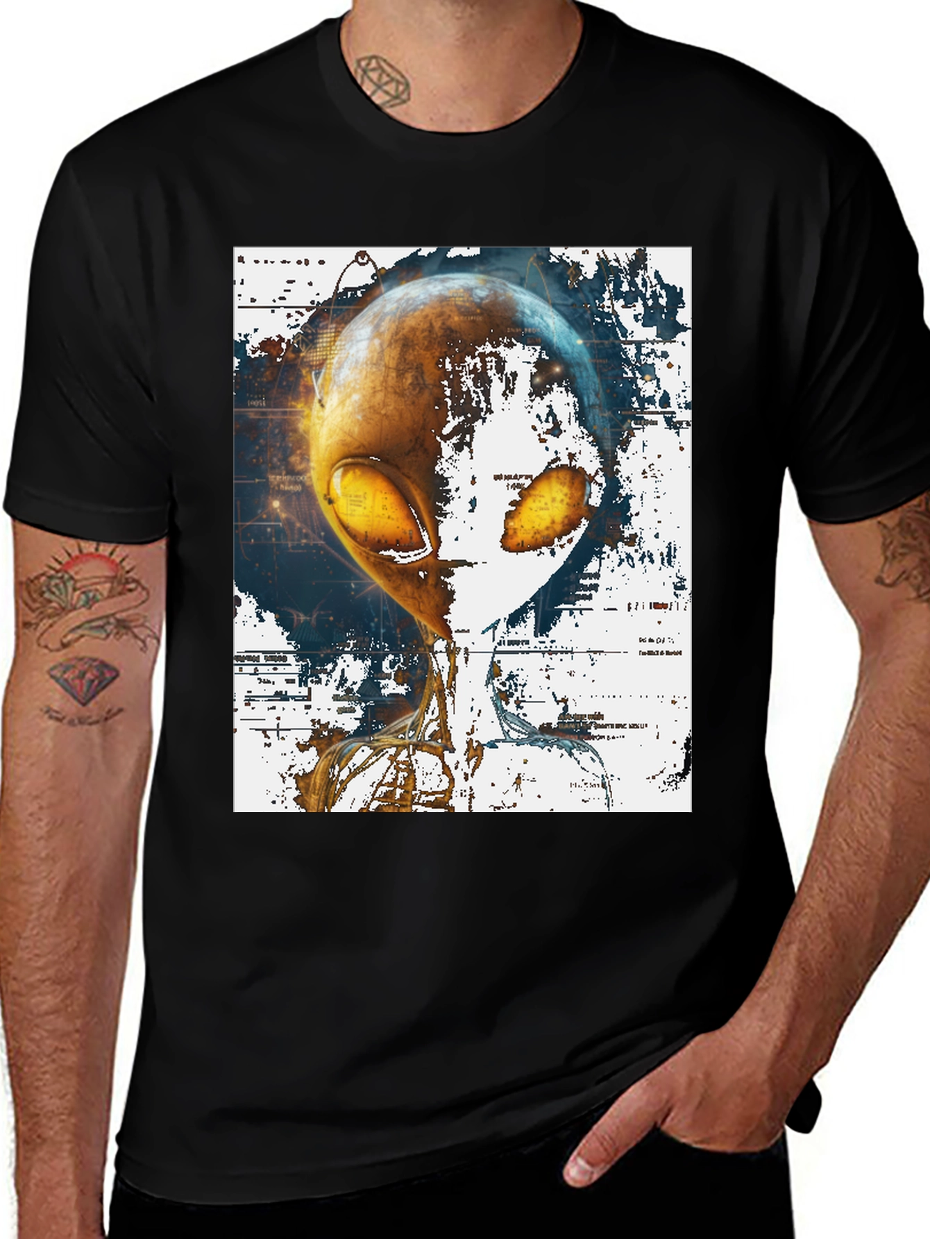 Alien Graphic Print T-Shirt - Sci-Fi Streetwear