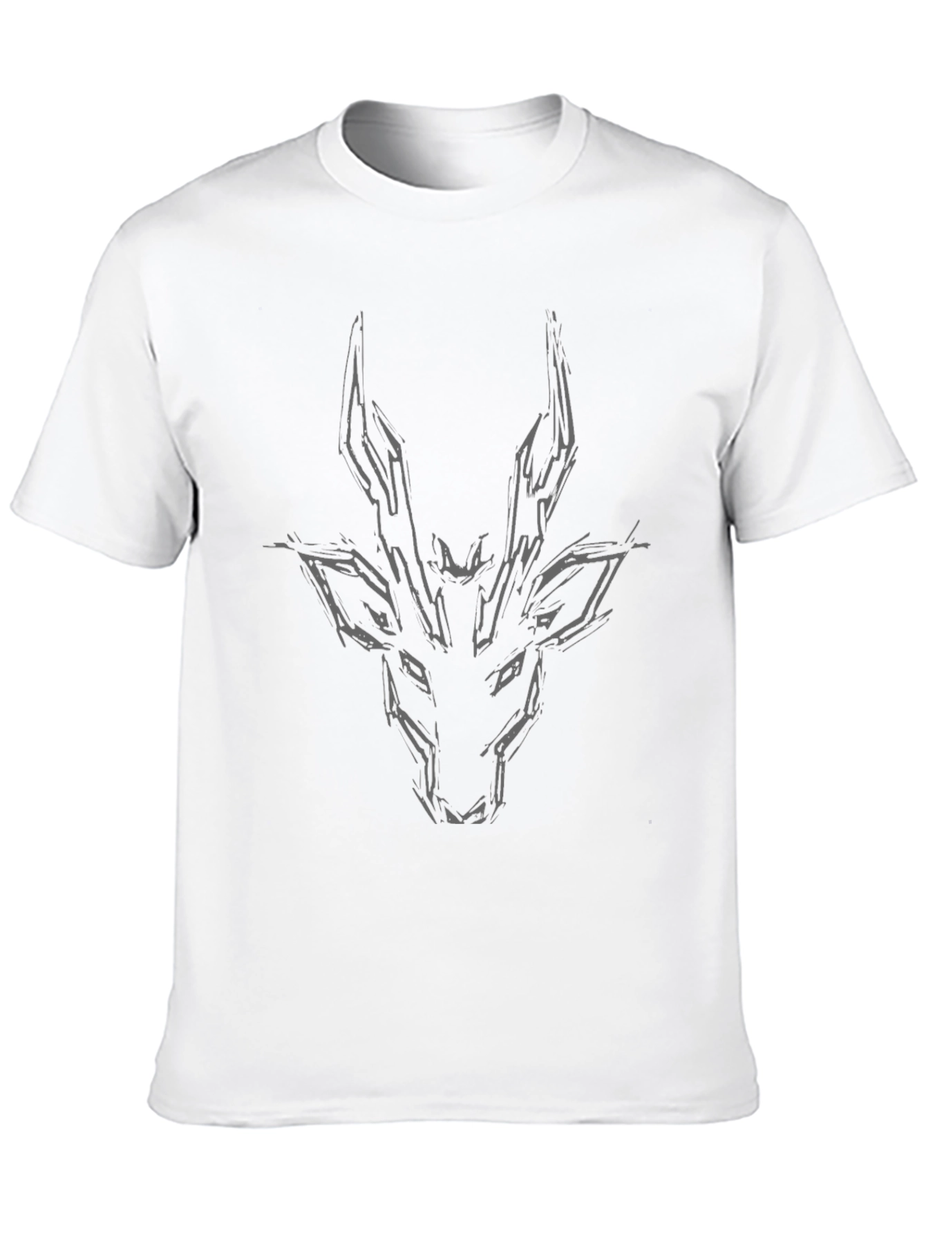 Abstract Antelope Graphic Tee - Mens Black T-Shirt