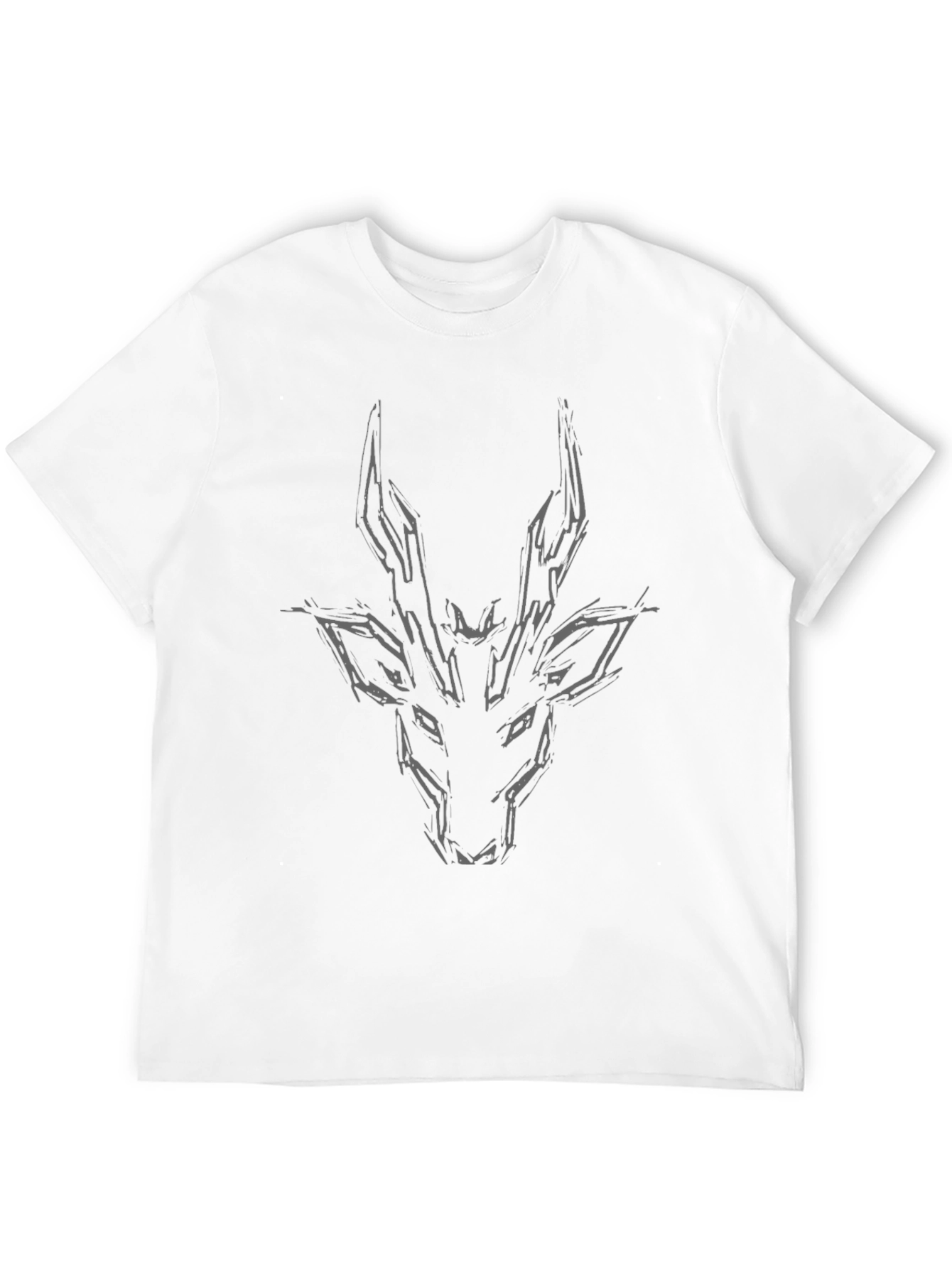 Abstract Antelope Graphic Tee - Mens Black T-Shirt
