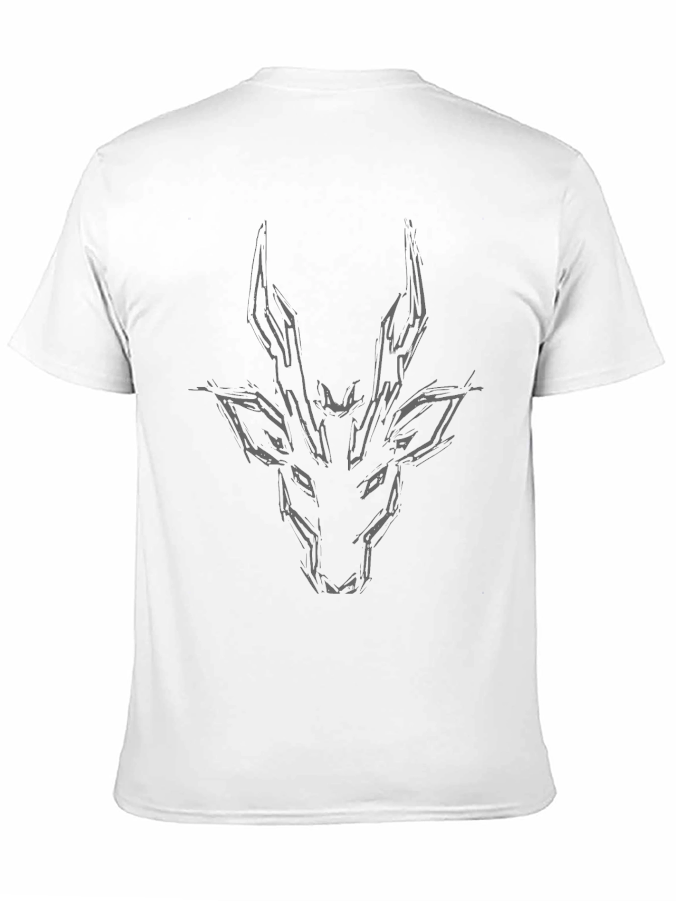 Abstract Antelope Graphic Tee - Mens Black T-Shirt