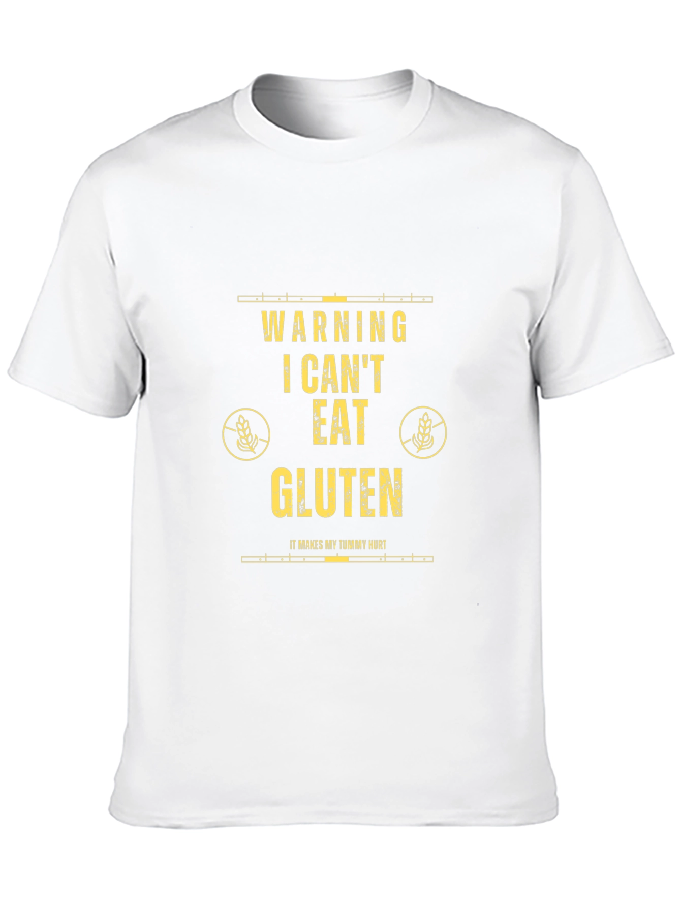 Warning: I Cant Eat Gluten Black T-Shirt