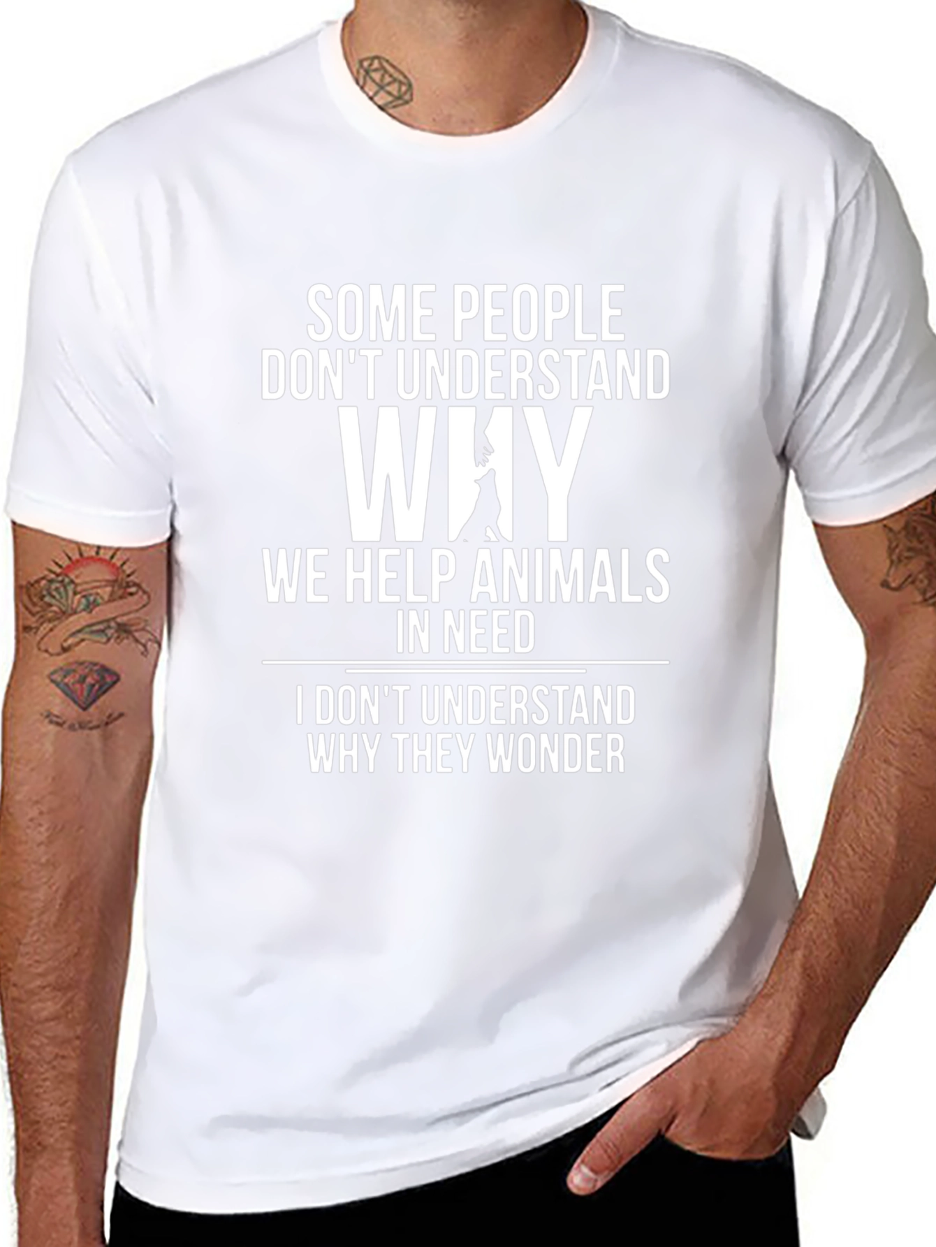 Animal Lover Graphic Tee - Why We Help Animals