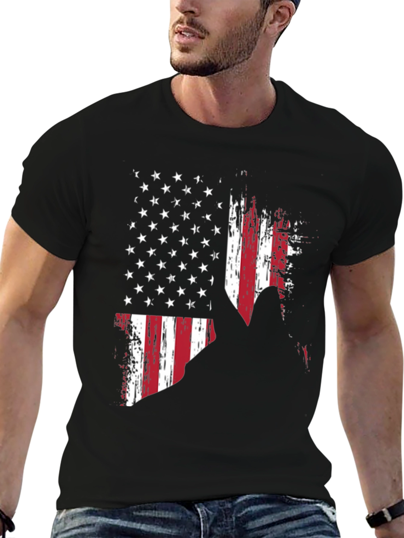American Flag Patriotic Mens T-Shirt