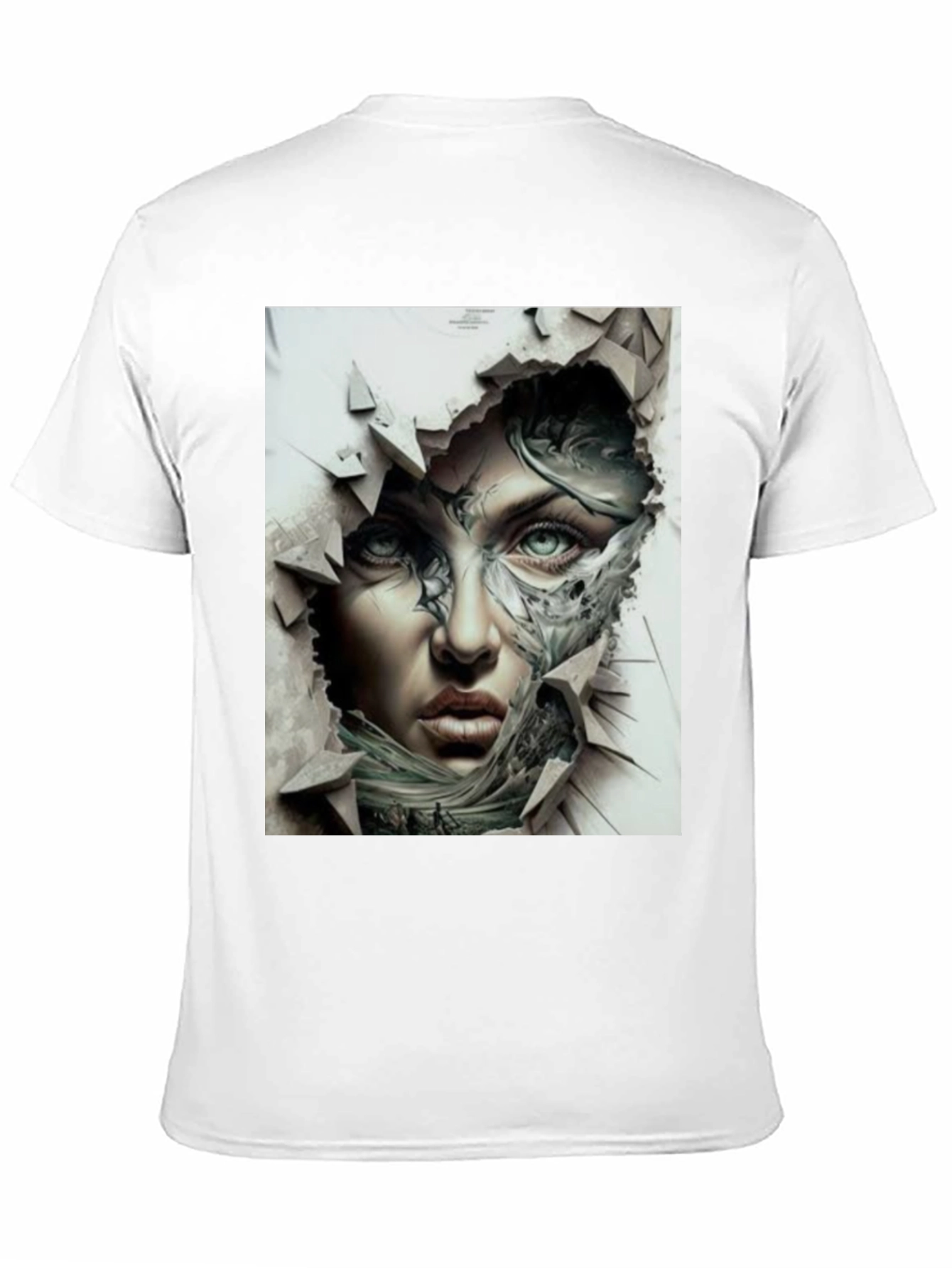 Artistic Woman Graphic Black T-Shirt