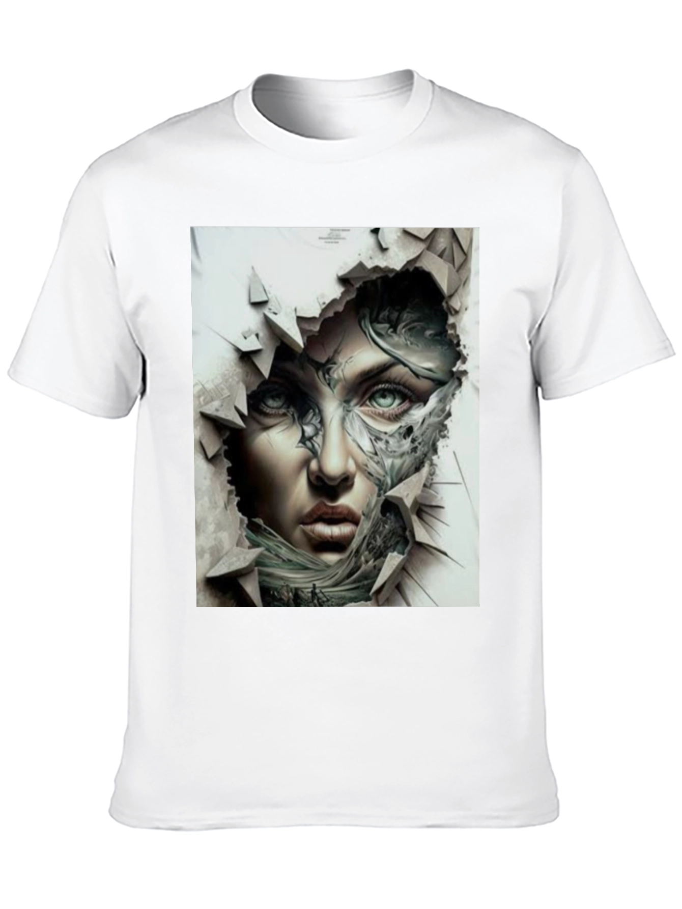 Artistic Woman Graphic Black T-Shirt
