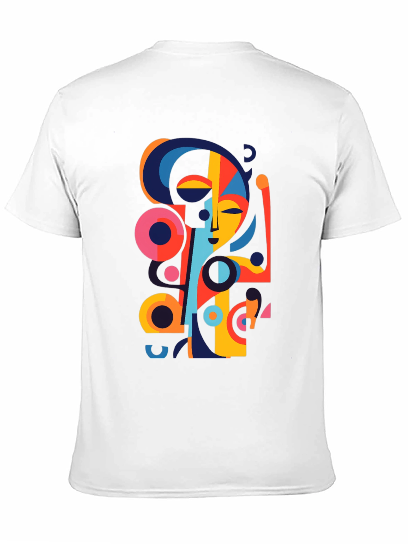 Abstract Face Graphic Black Tee