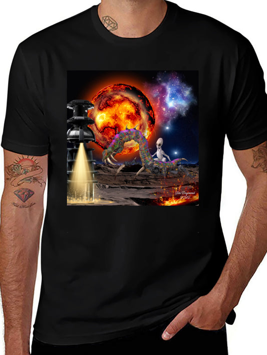 Alien Landing T-Shirt: Sci-Fi Design