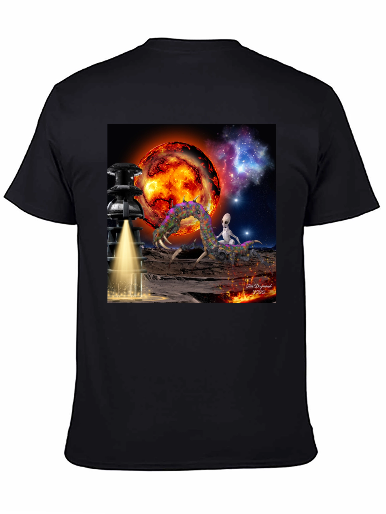 Alien Landing T-Shirt: Sci-Fi Design