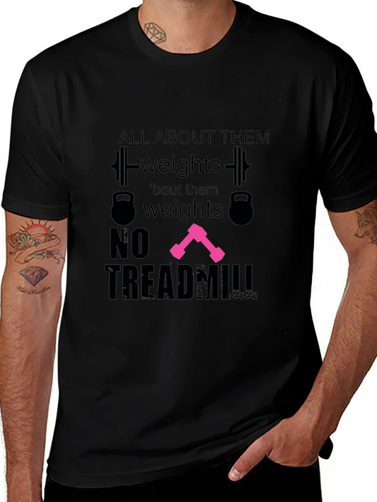 All About Weights Black T-Shirt