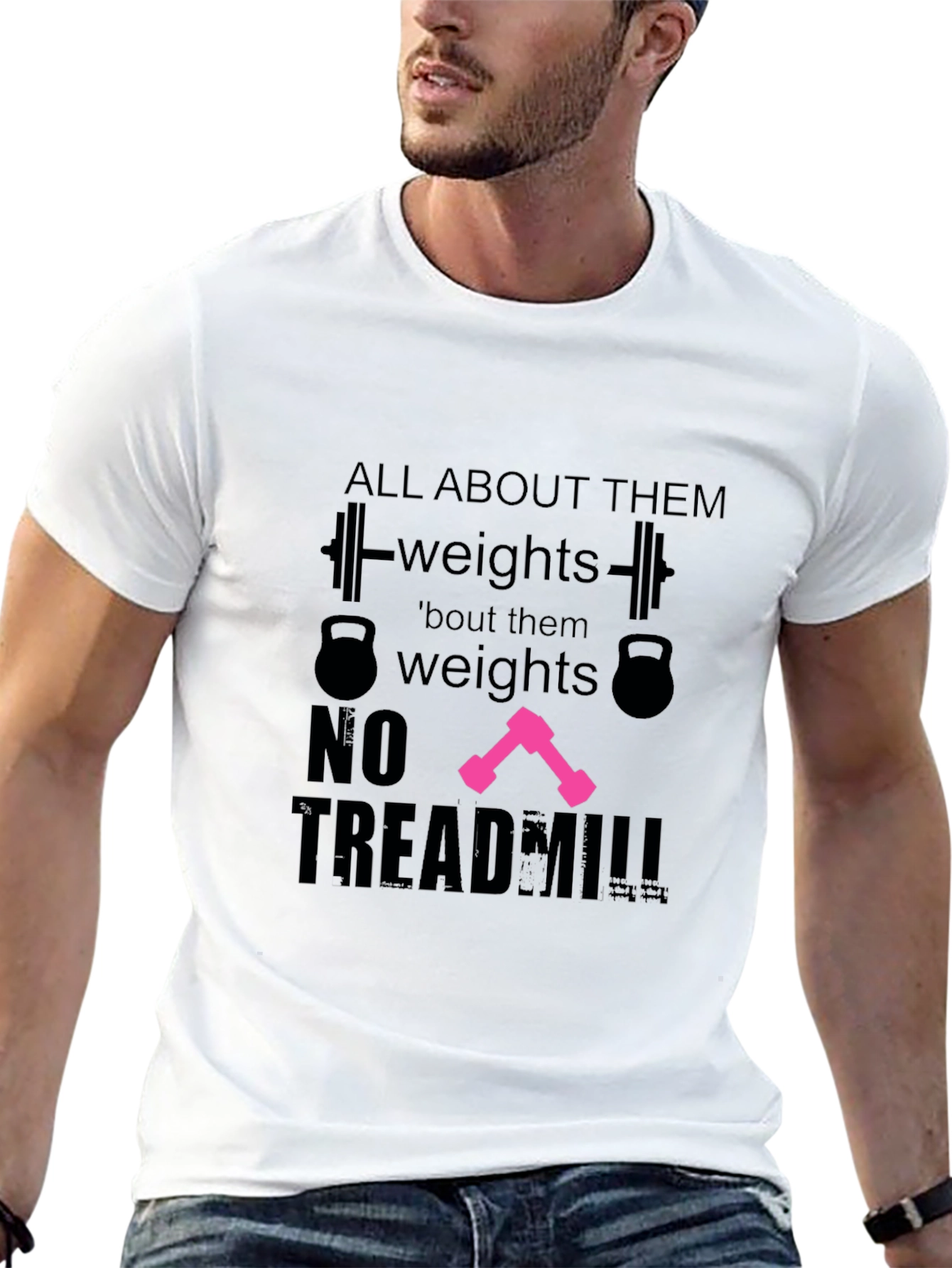 All About Weights Black T-Shirt