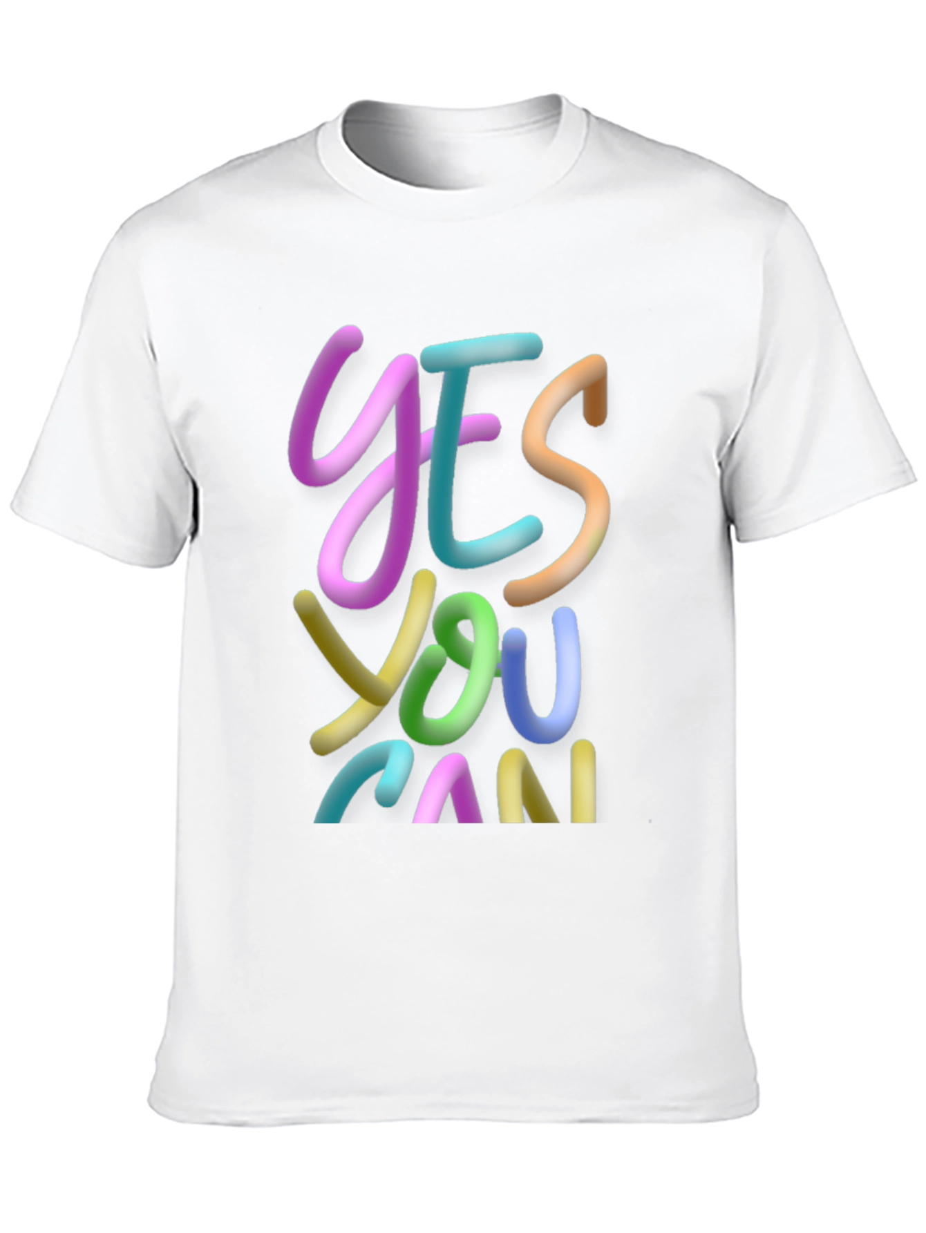 Yes You Can Graphic Tee - Inspirational Black T-Shirt