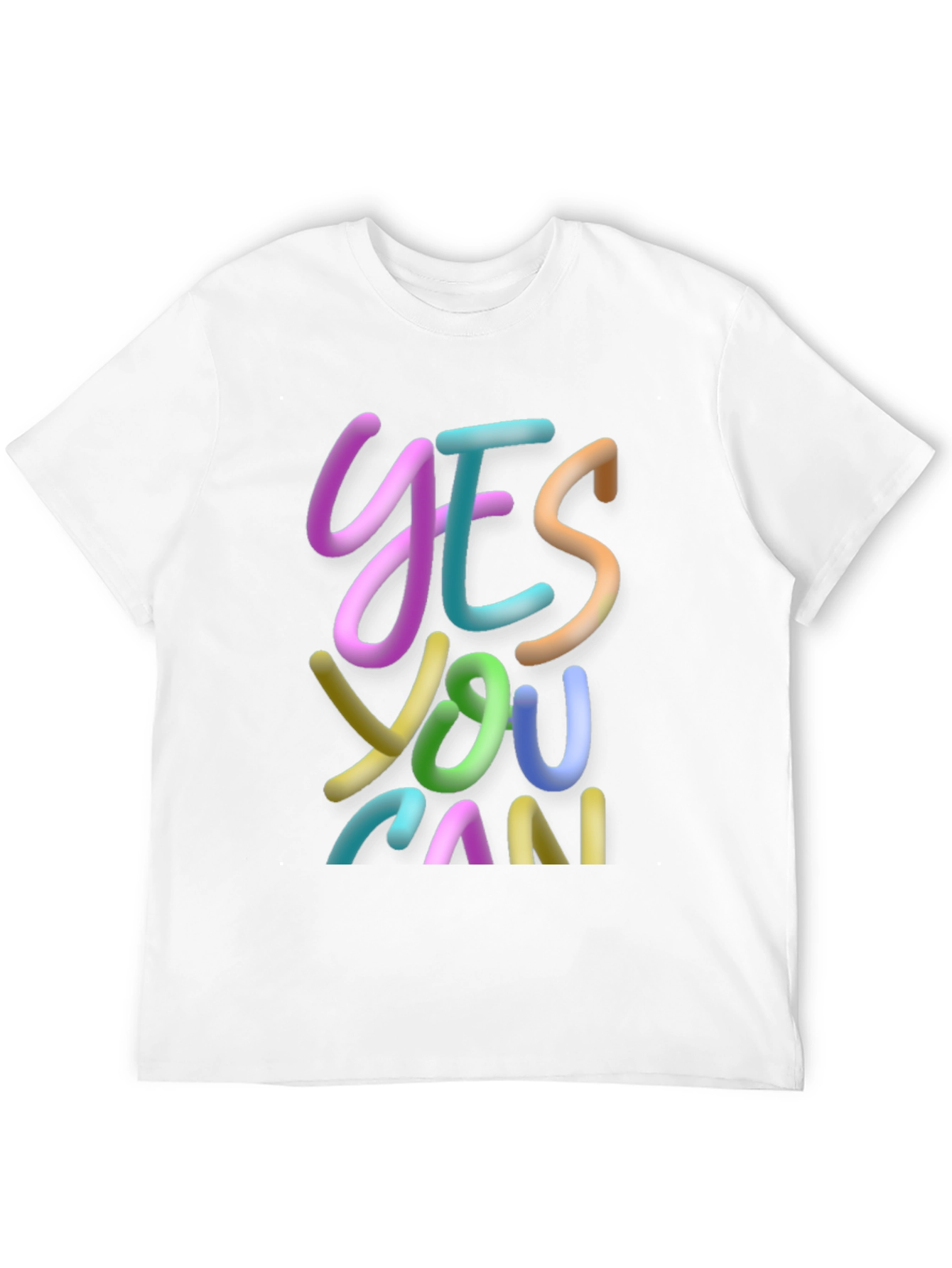 Yes You Can Graphic Tee - Inspirational Black T-Shirt
