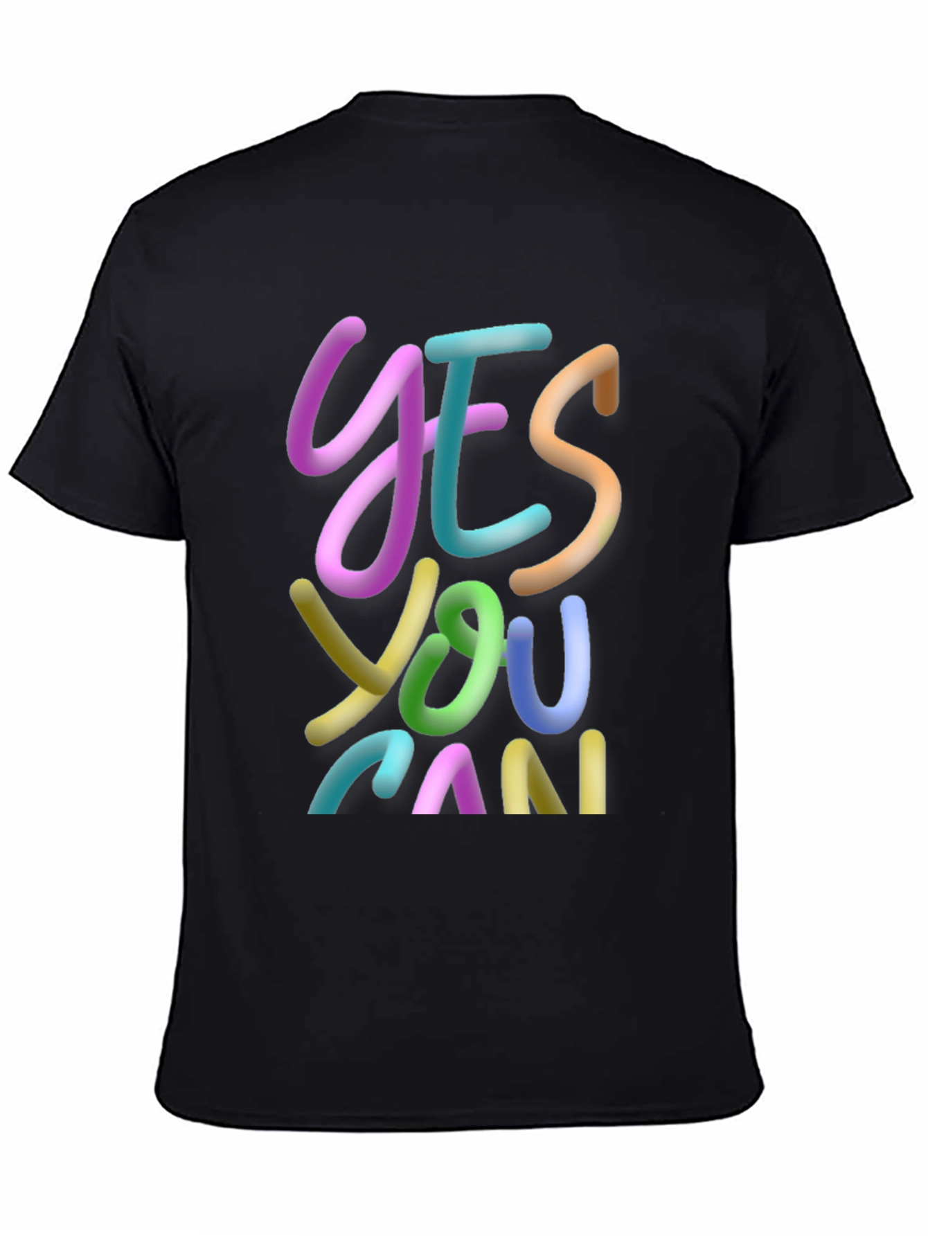 Yes You Can Graphic Tee - Inspirational Black T-Shirt