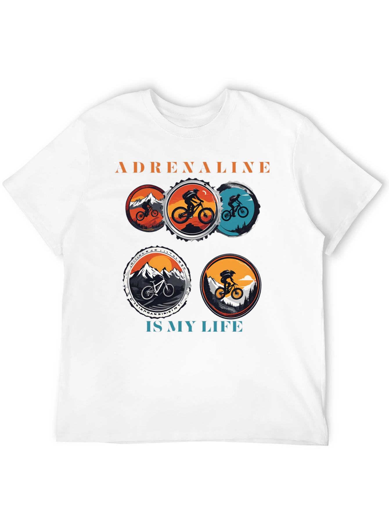 Adrenaline Mountain Bike Black T-Shirt