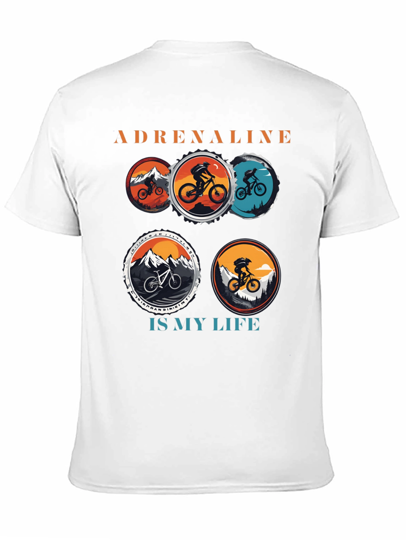 Adrenaline Mountain Bike Black T-Shirt