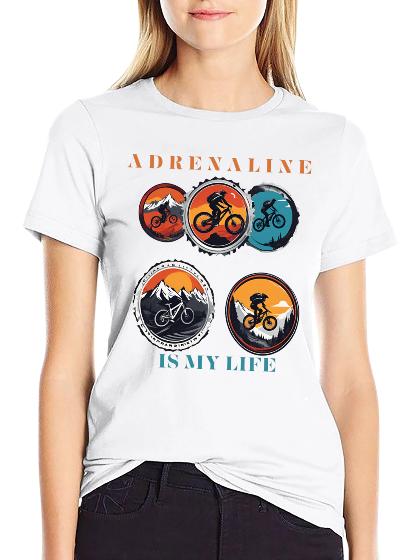 Adrenaline Mountain Bike Black T-Shirt