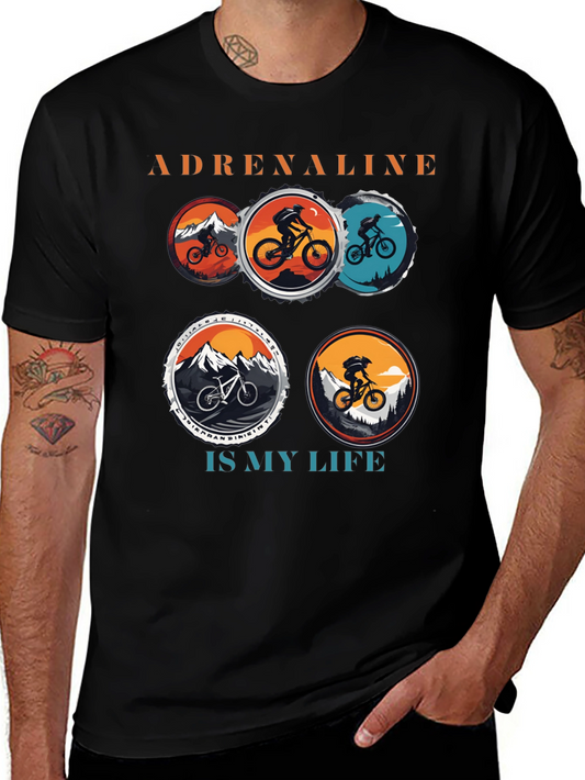 Adrenaline Mountain Bike Black T-Shirt