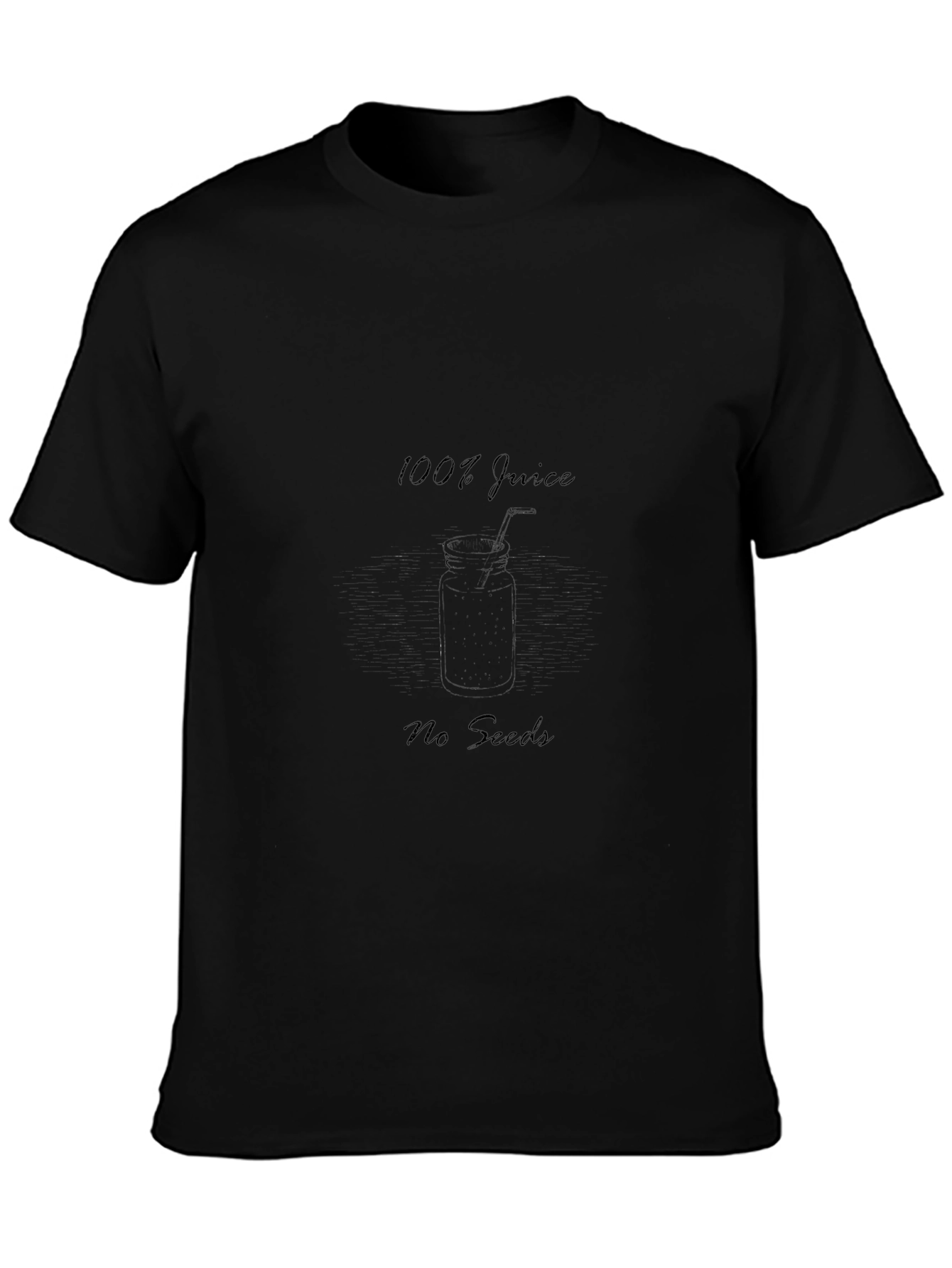 100% Juice No Seeds Black T-Shirt