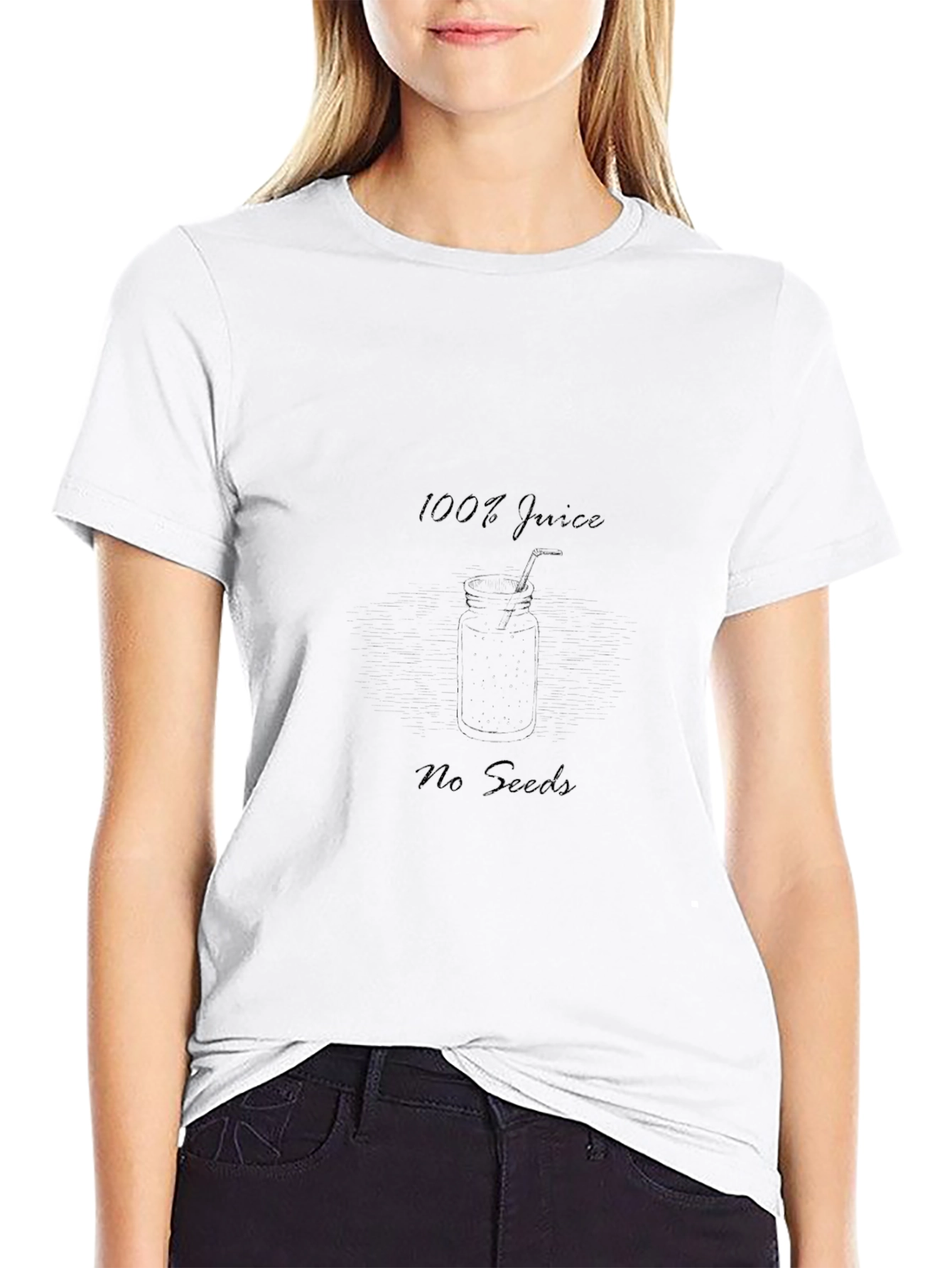 100% Juice No Seeds Black T-Shirt