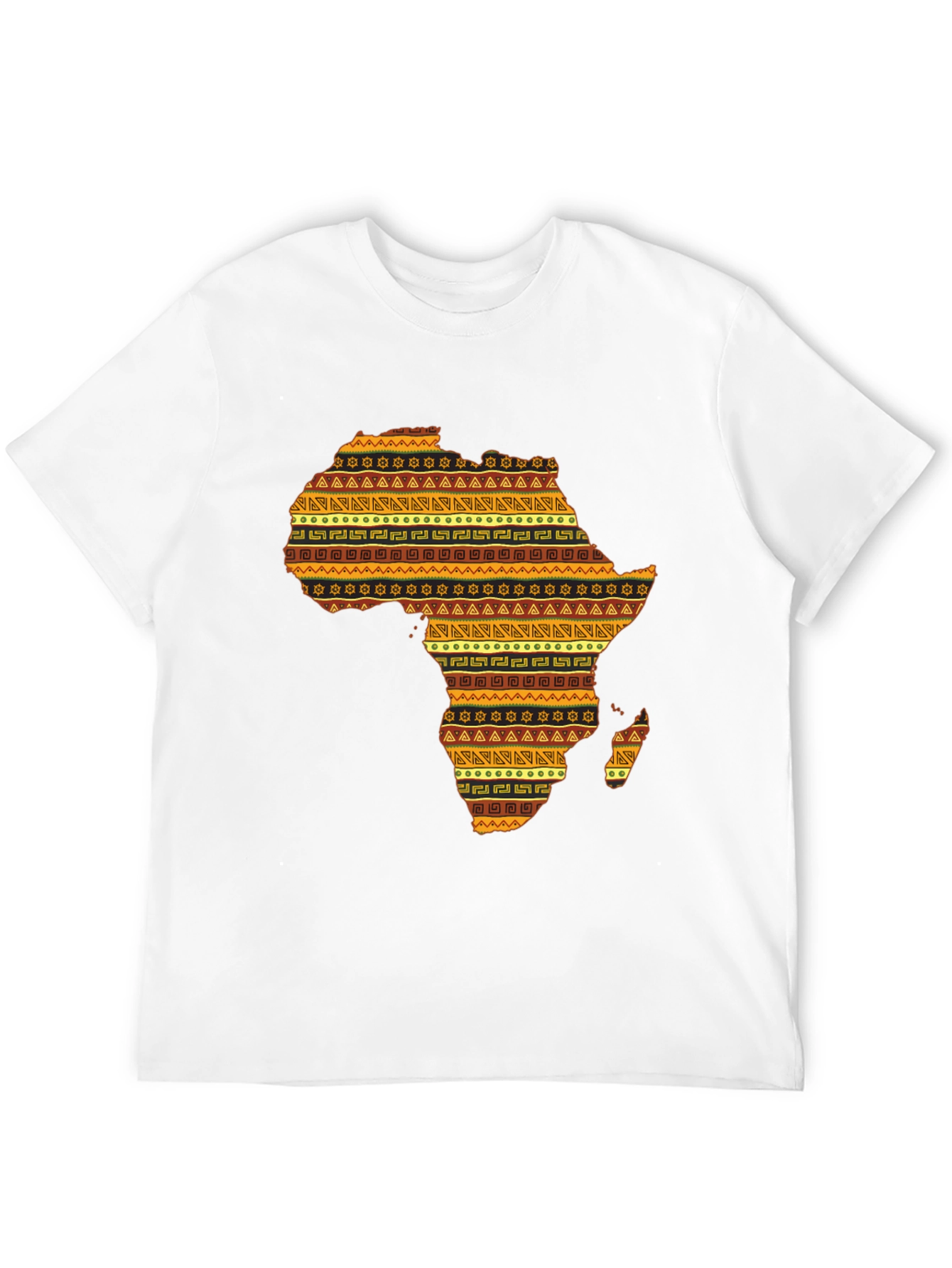 African Continent Patterned Mens T-Shirt