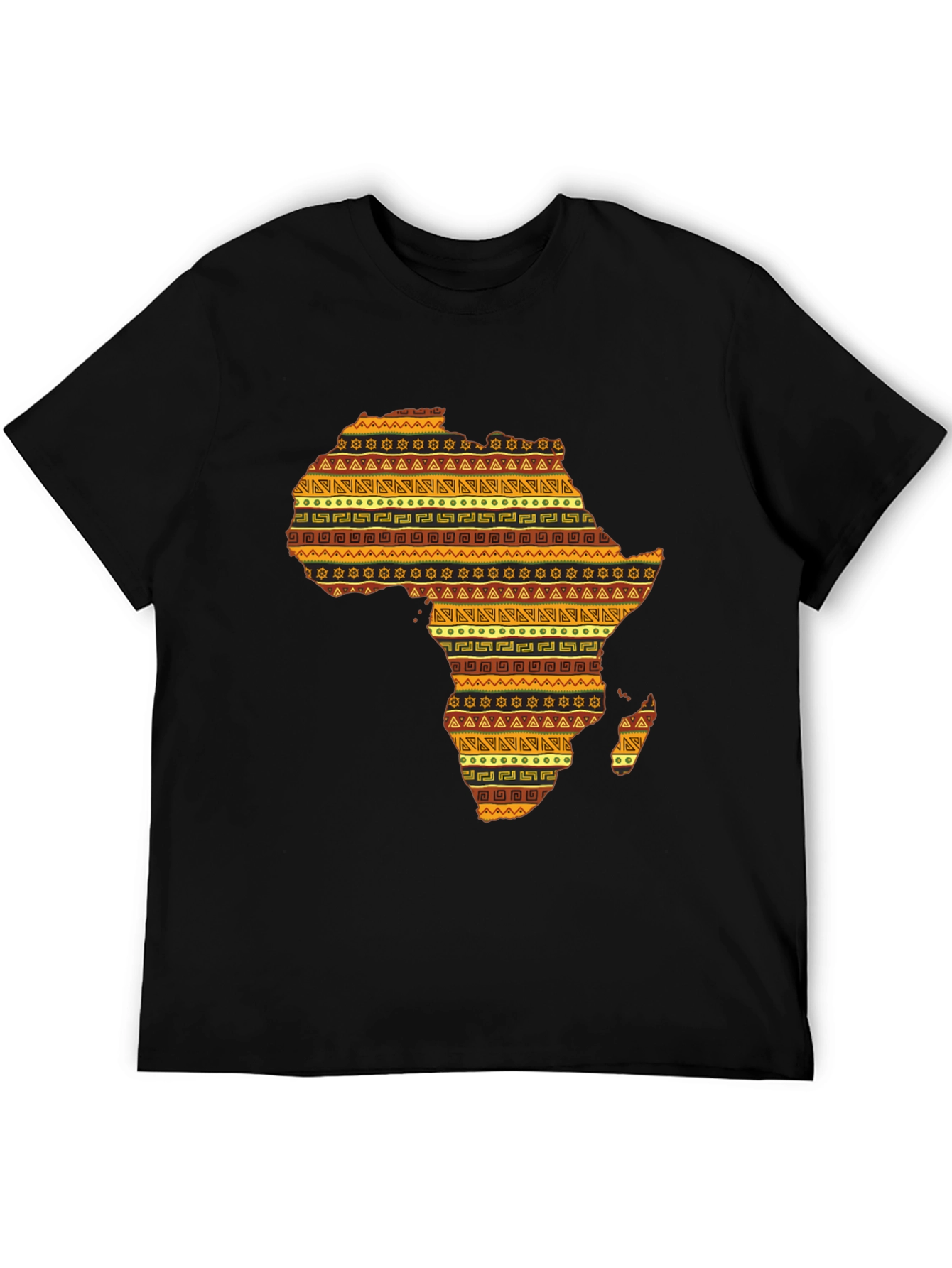 African Continent Patterned Mens T-Shirt