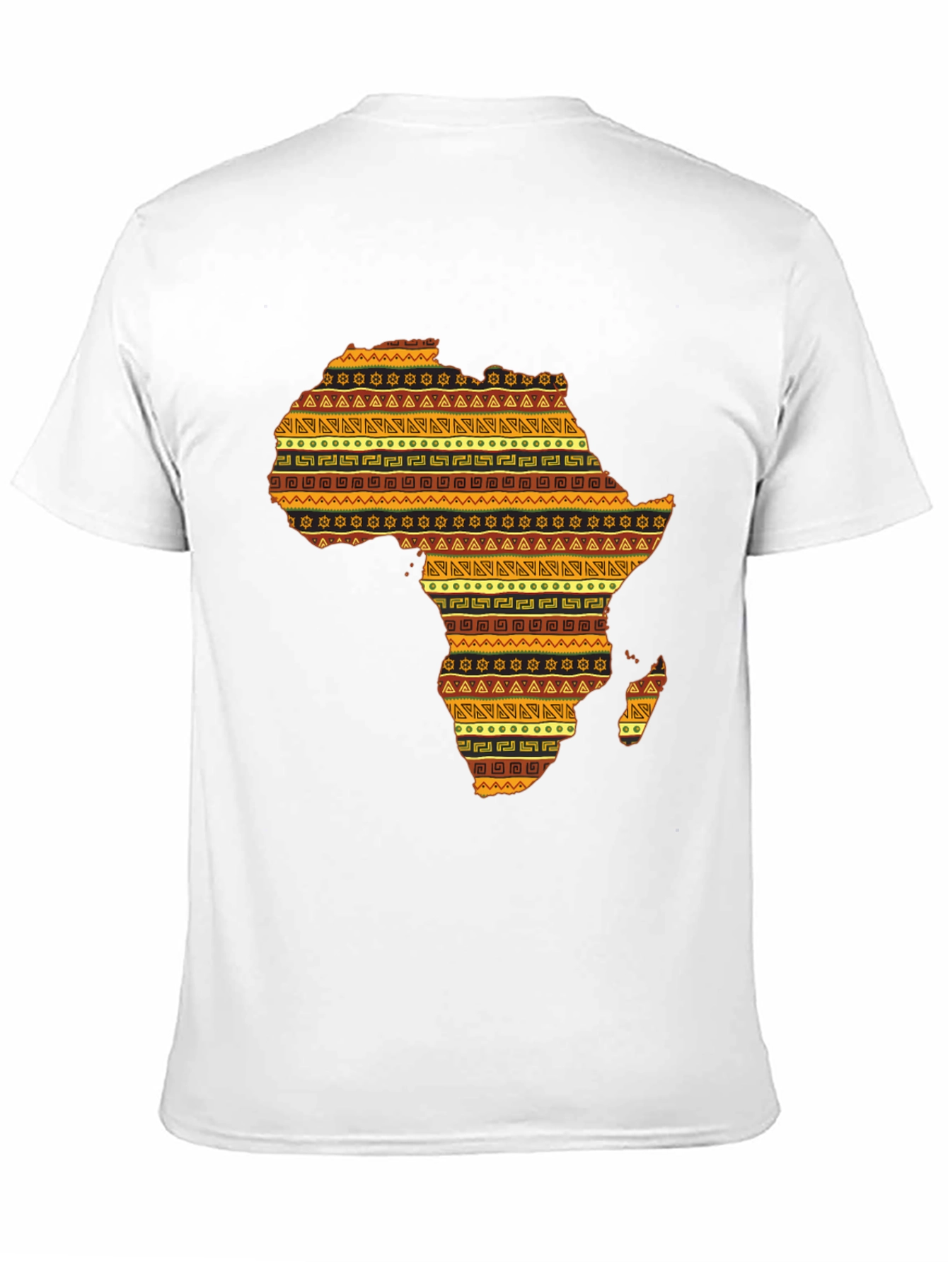 African Continent Patterned Mens T-Shirt