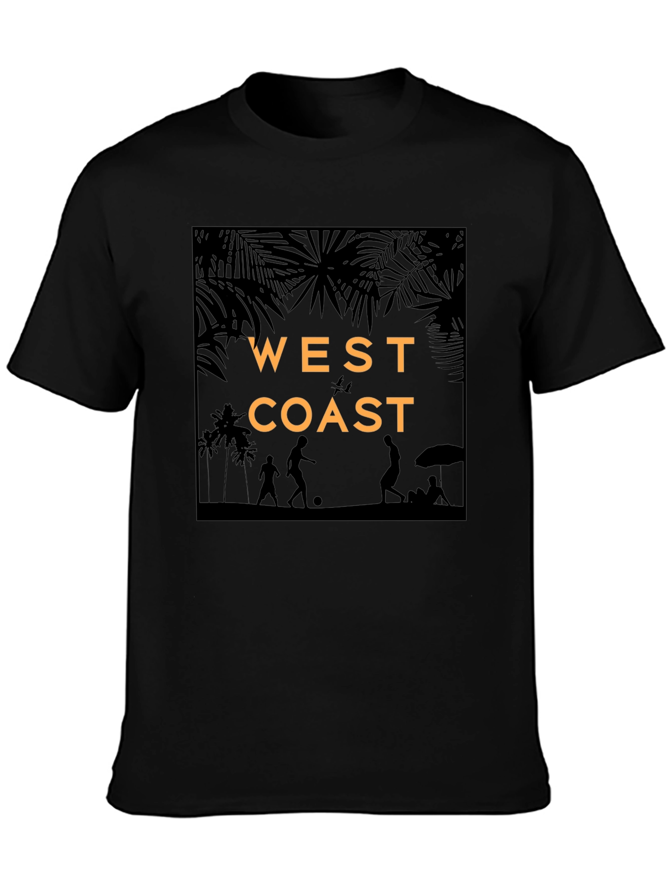 West Coast Beach Silhouette Graphic T-Shirt