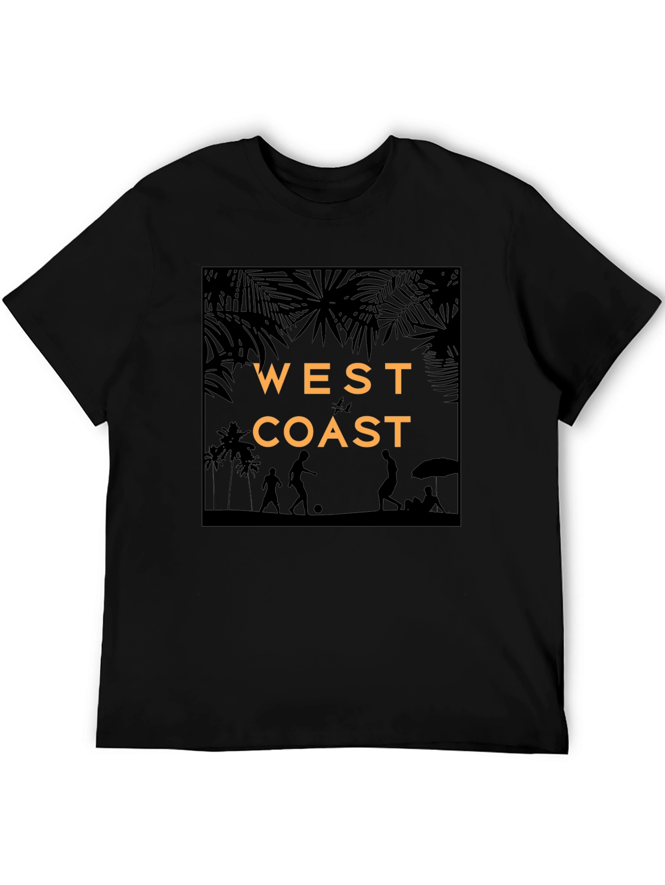 West Coast Beach Silhouette Graphic T-Shirt