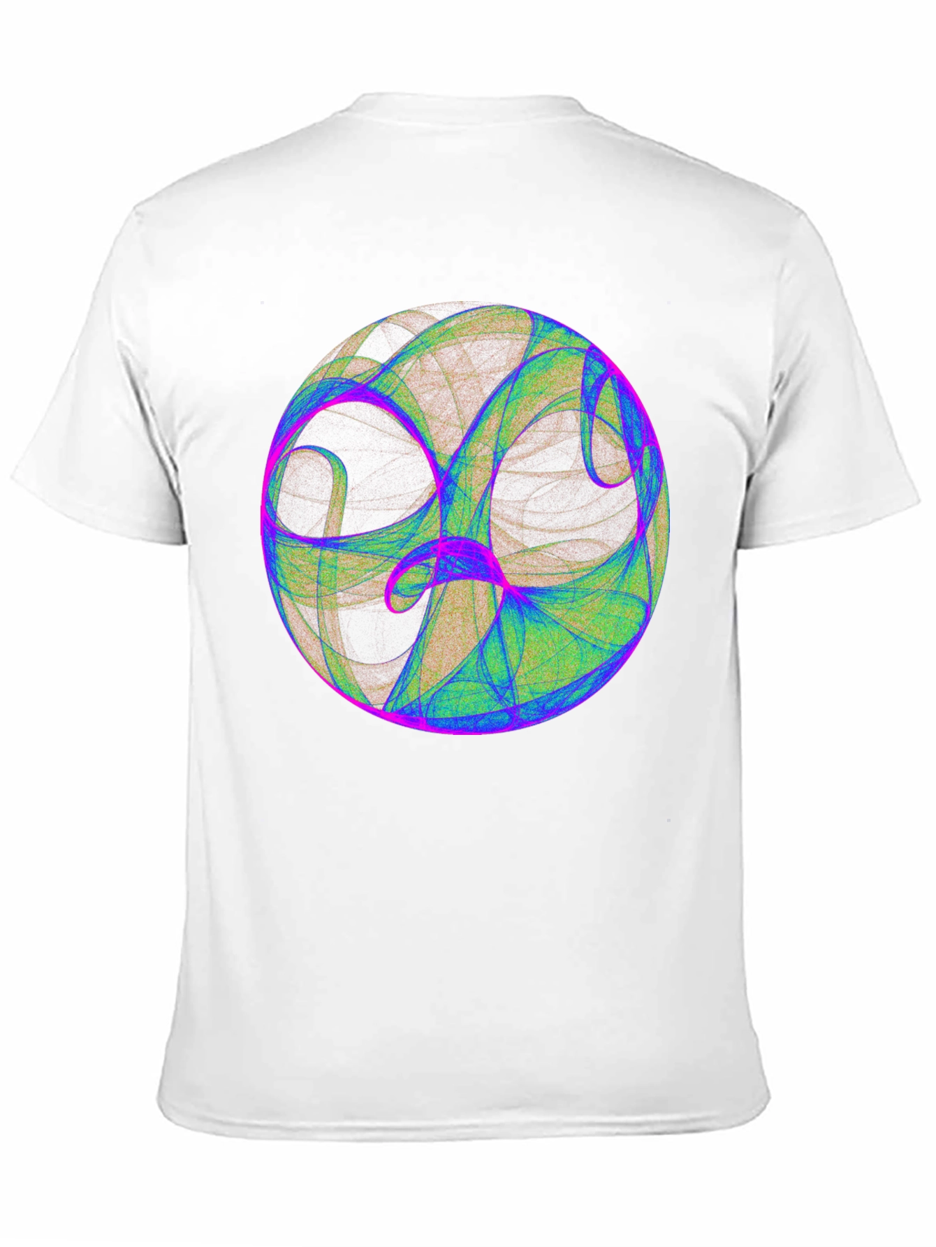 Abstract Sphere Graphic Print Black T-Shirt