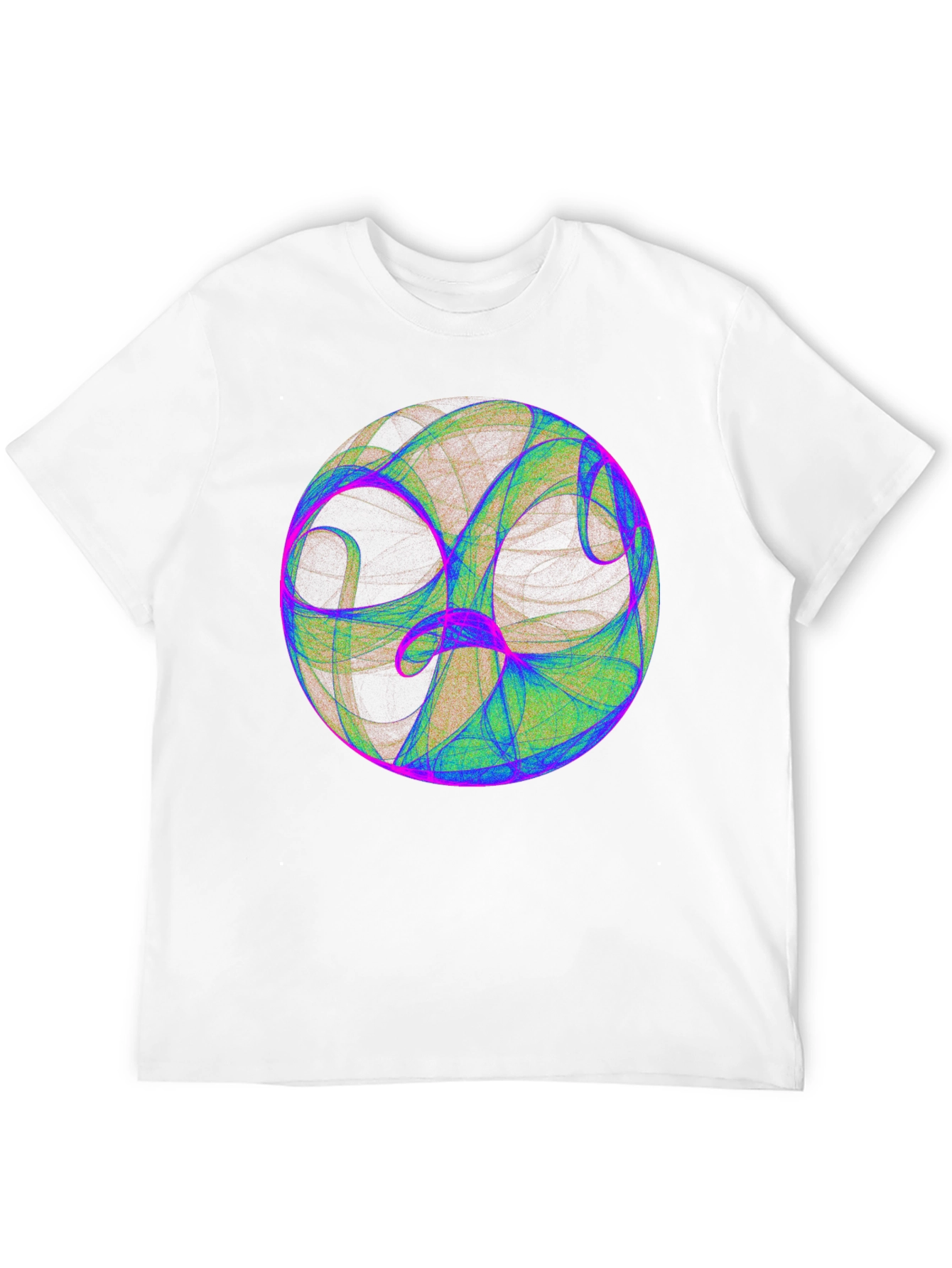 Abstract Sphere Graphic Print Black T-Shirt