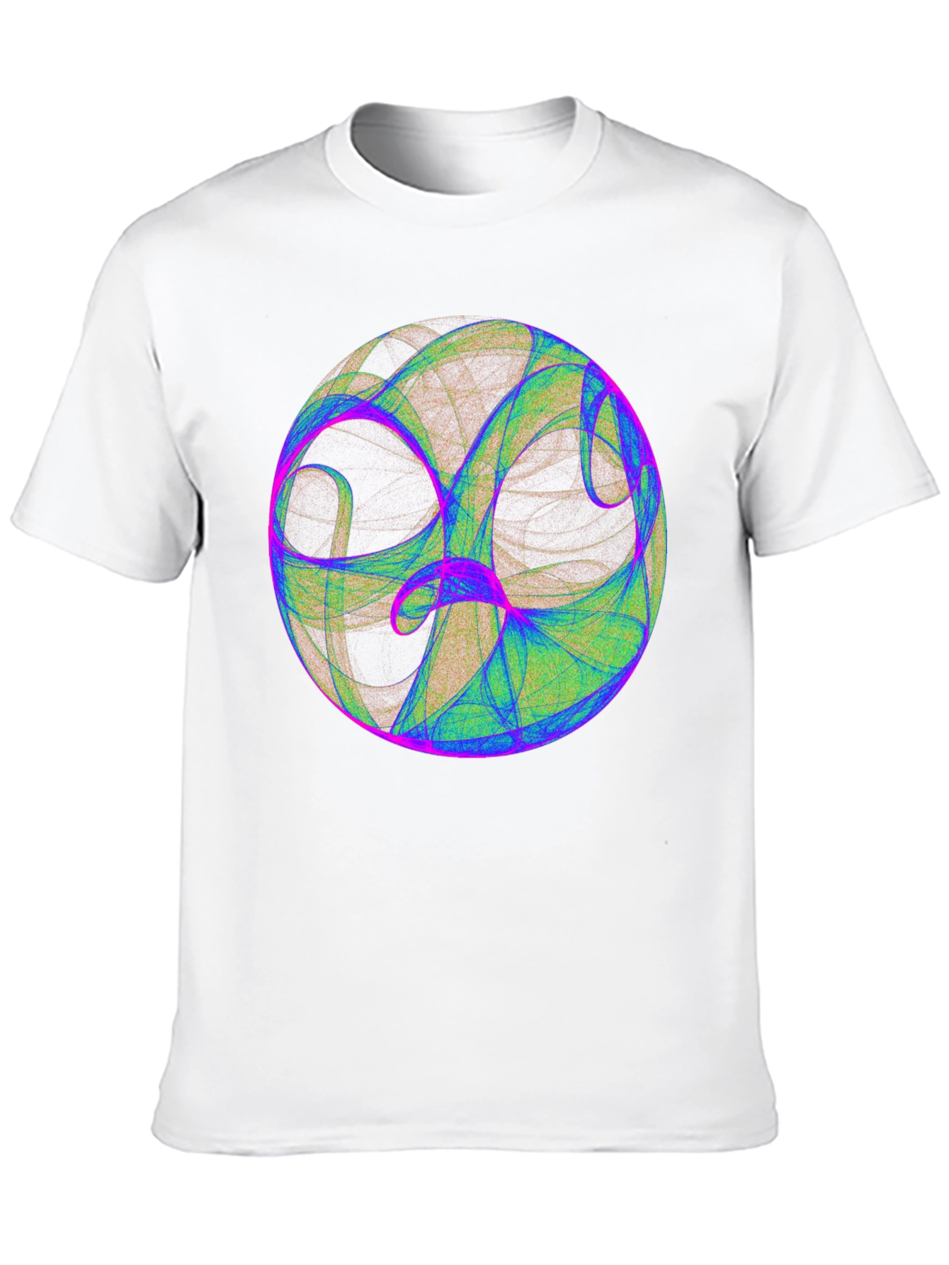 Abstract Sphere Graphic Print Black T-Shirt