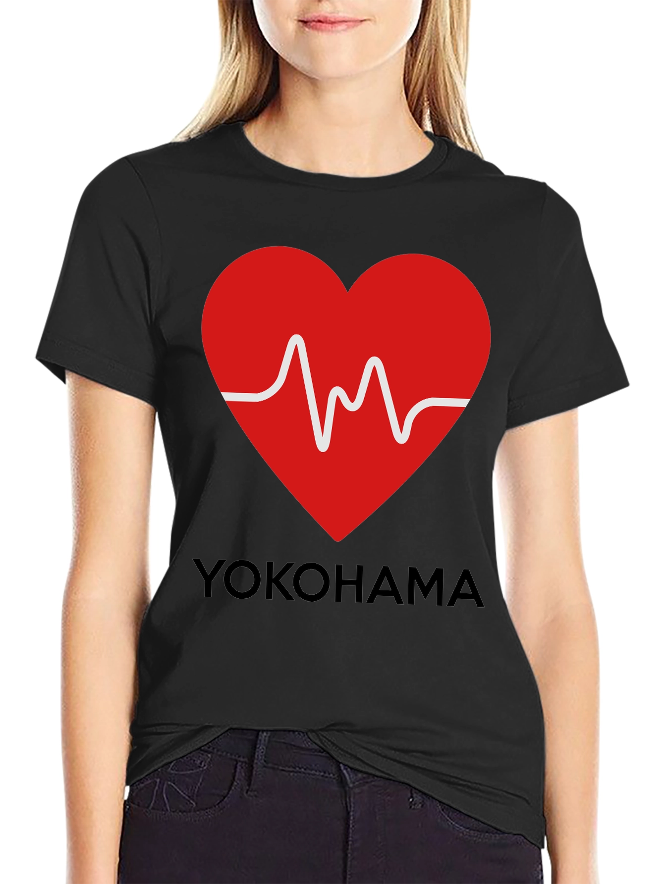 Yokohama Heartbeat Graphic Tee - Stylish Casual Wear