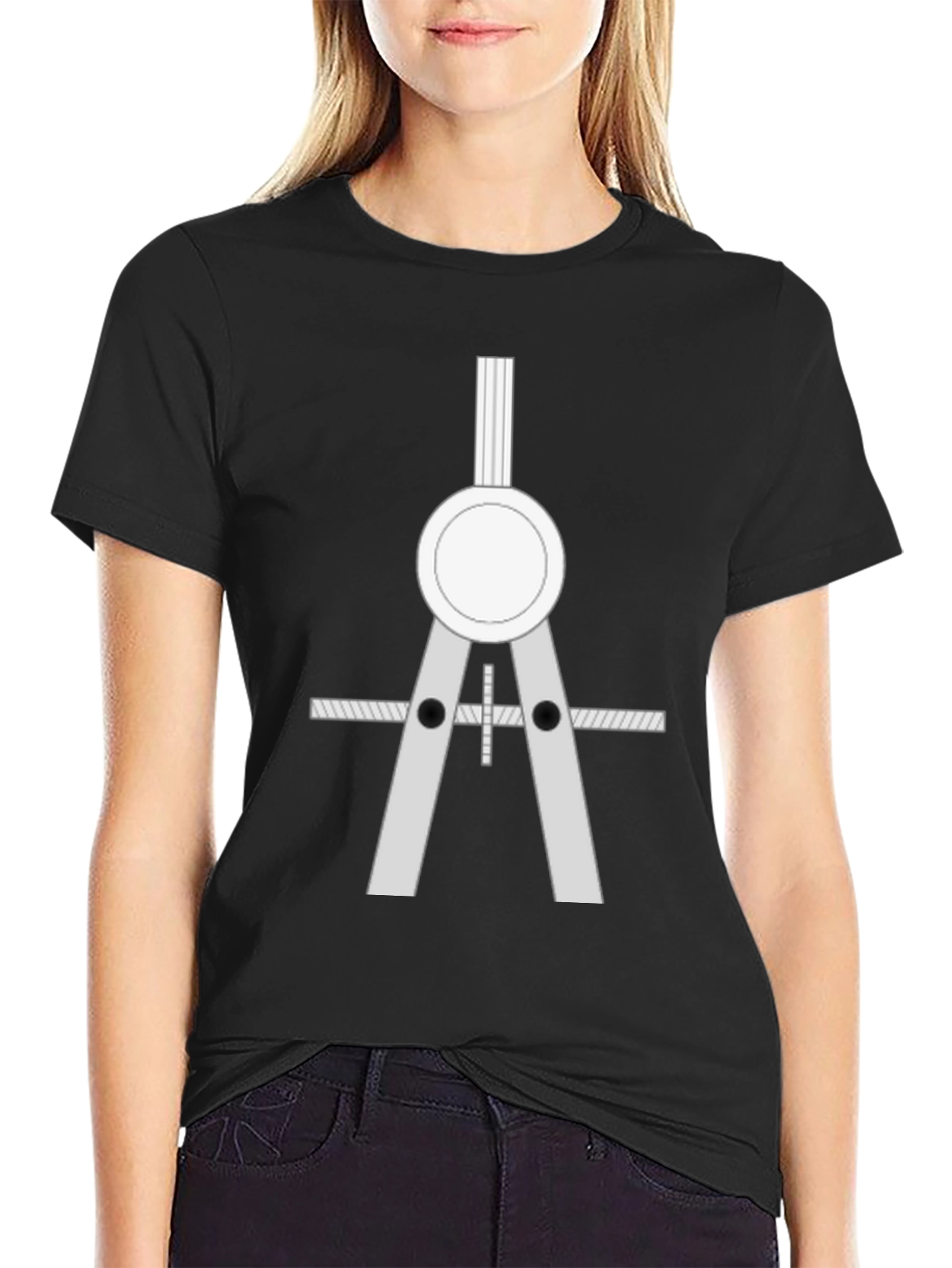 Architect Compass Graphic Tee - Black Cotton Blend
