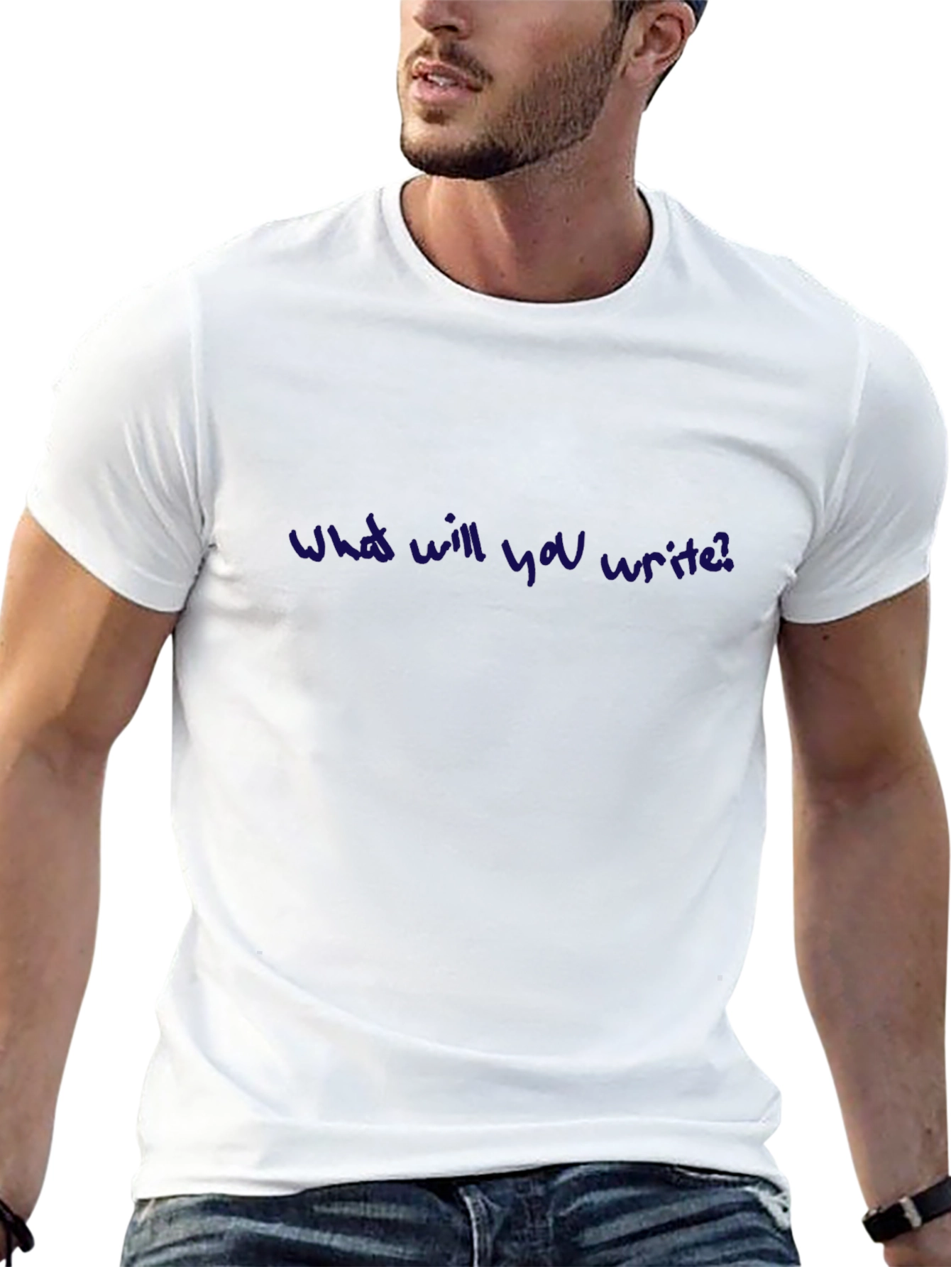 What Will You Write? Crew Neck Tee - Black